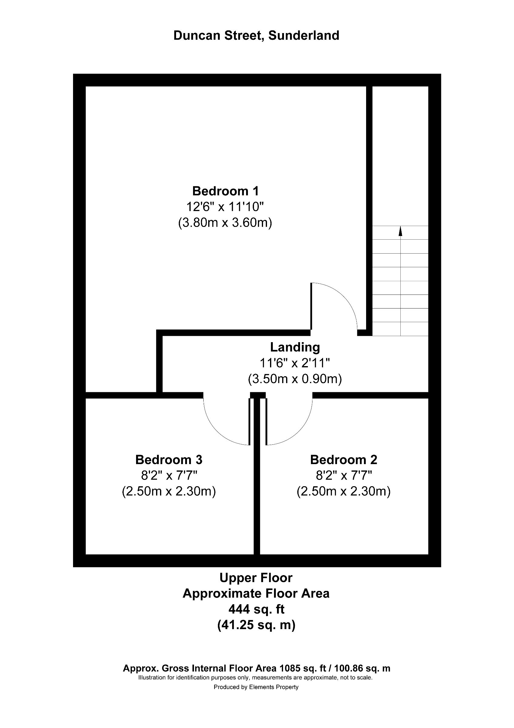 3 bed terraced house for sale in Duncan Street, Sunderland - Property floorplan
