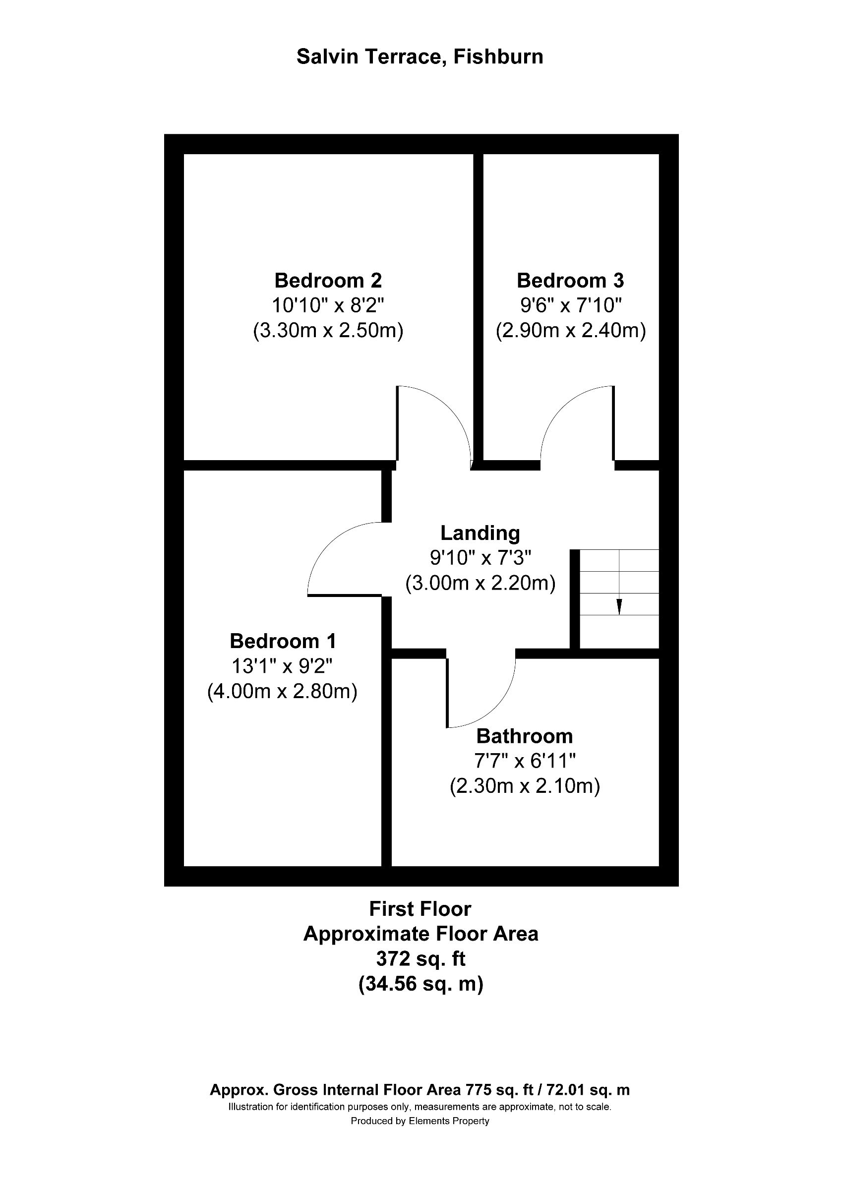 3 bed terraced house for sale in Salvin Terrace, Durham - Property floorplan