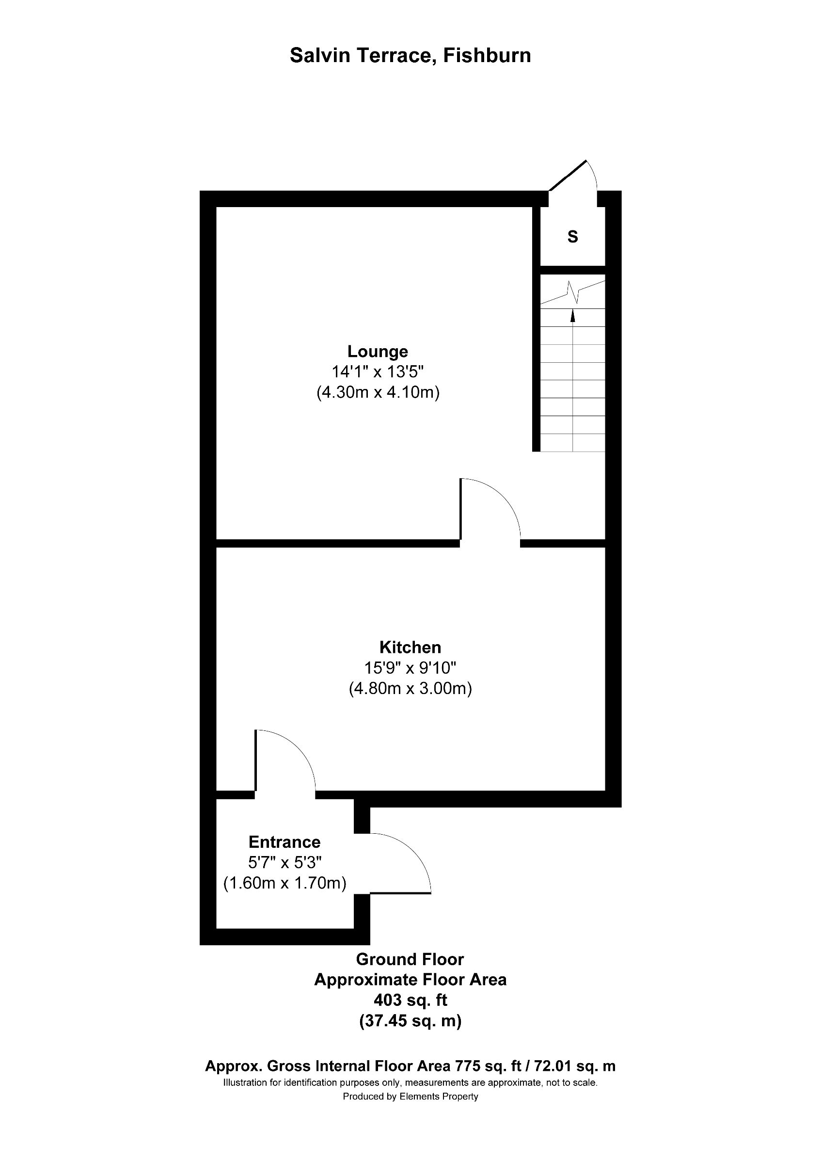 3 bed terraced house for sale in Salvin Terrace, Durham - Property floorplan