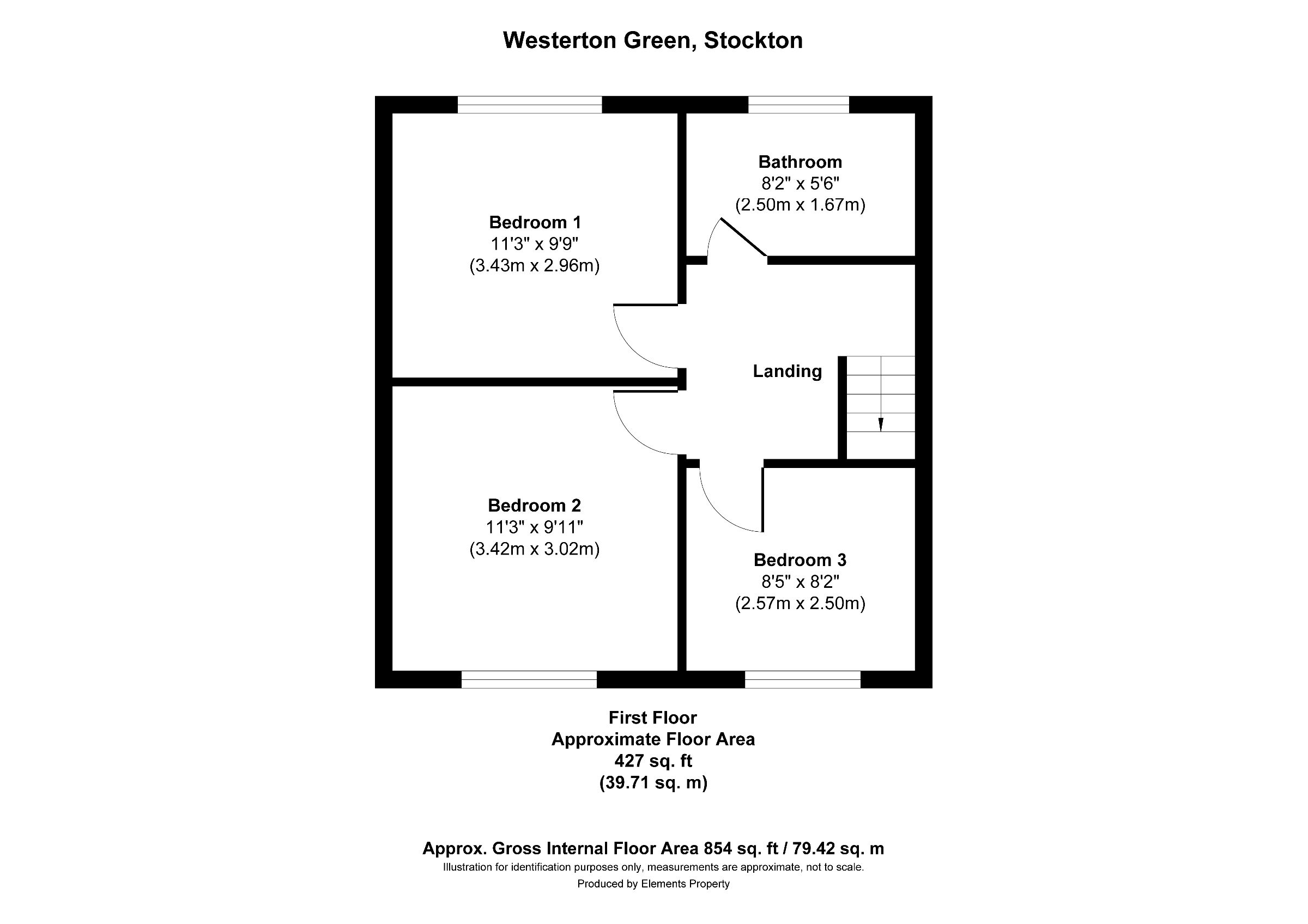 3 bed terraced house for sale in Westerton Green, Stockton-on-Tees - Property floorplan