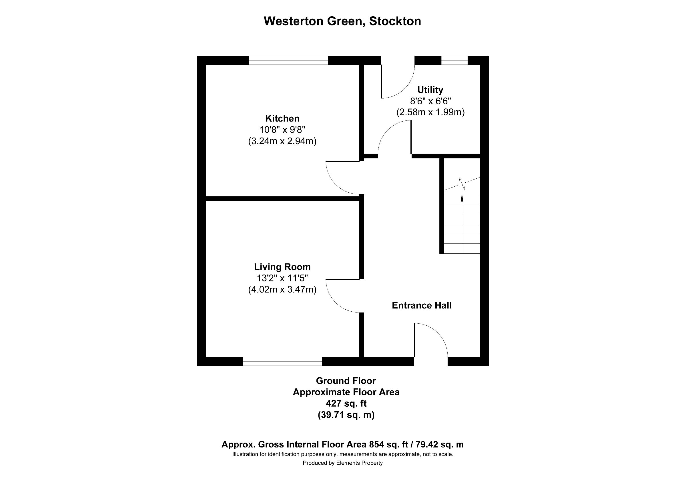 3 bed terraced house for sale in Westerton Green, Stockton-on-Tees - Property floorplan