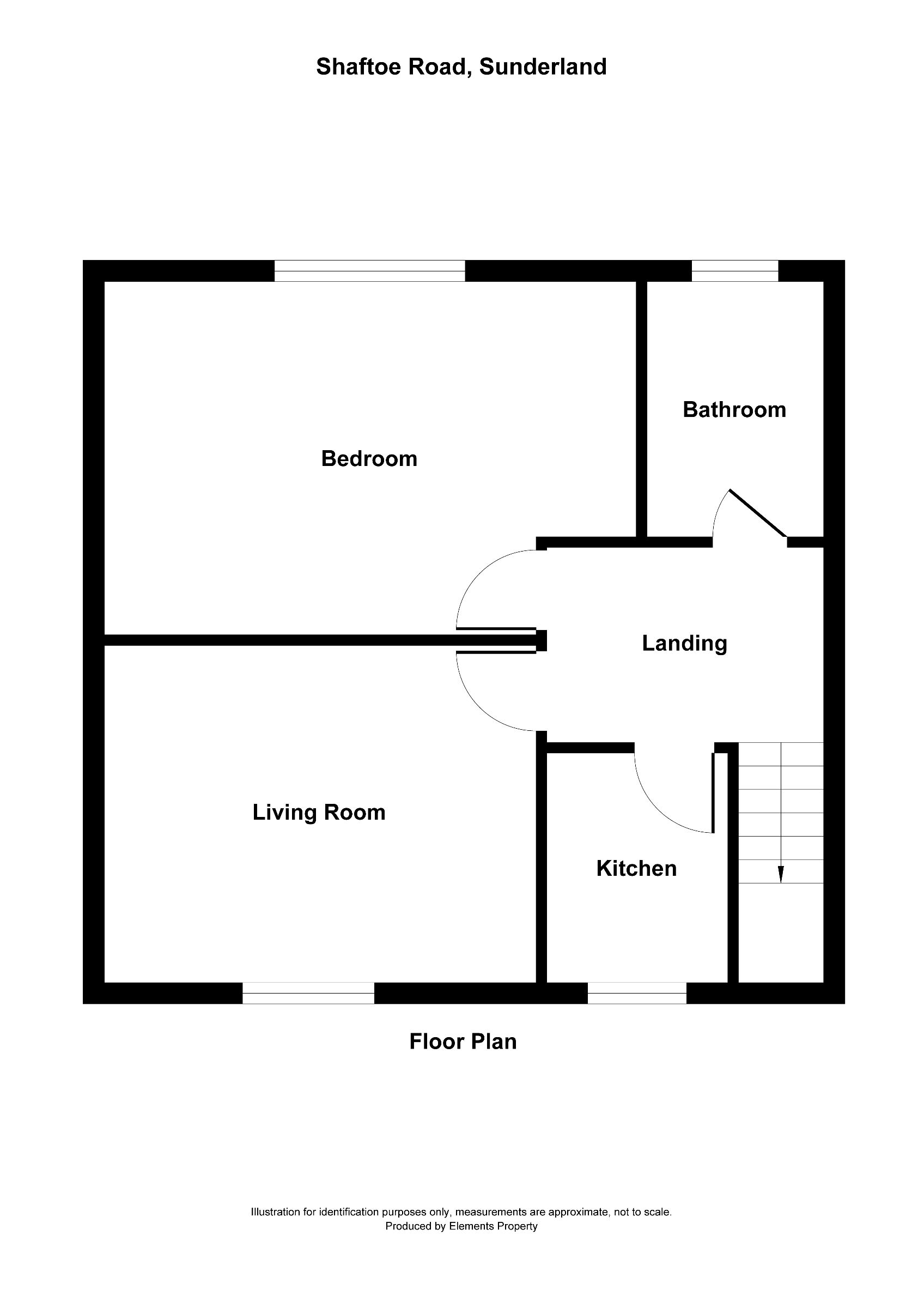 1 bed flat for sale in Shaftoe Road, Sunderland - Property floorplan