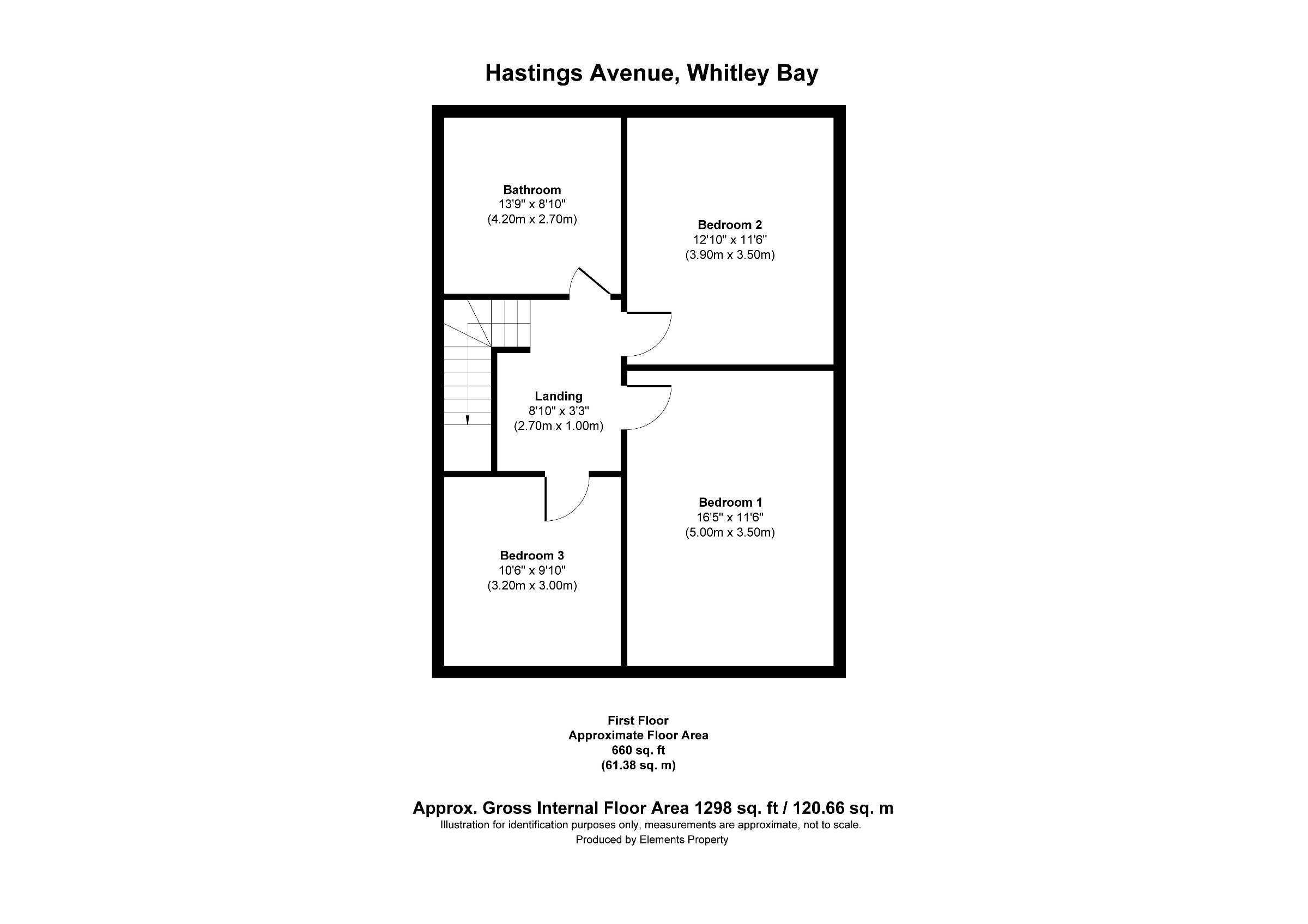 3 bed semi-detached house for sale in Hastings Avenue, Whitley Bay - Property floorplan