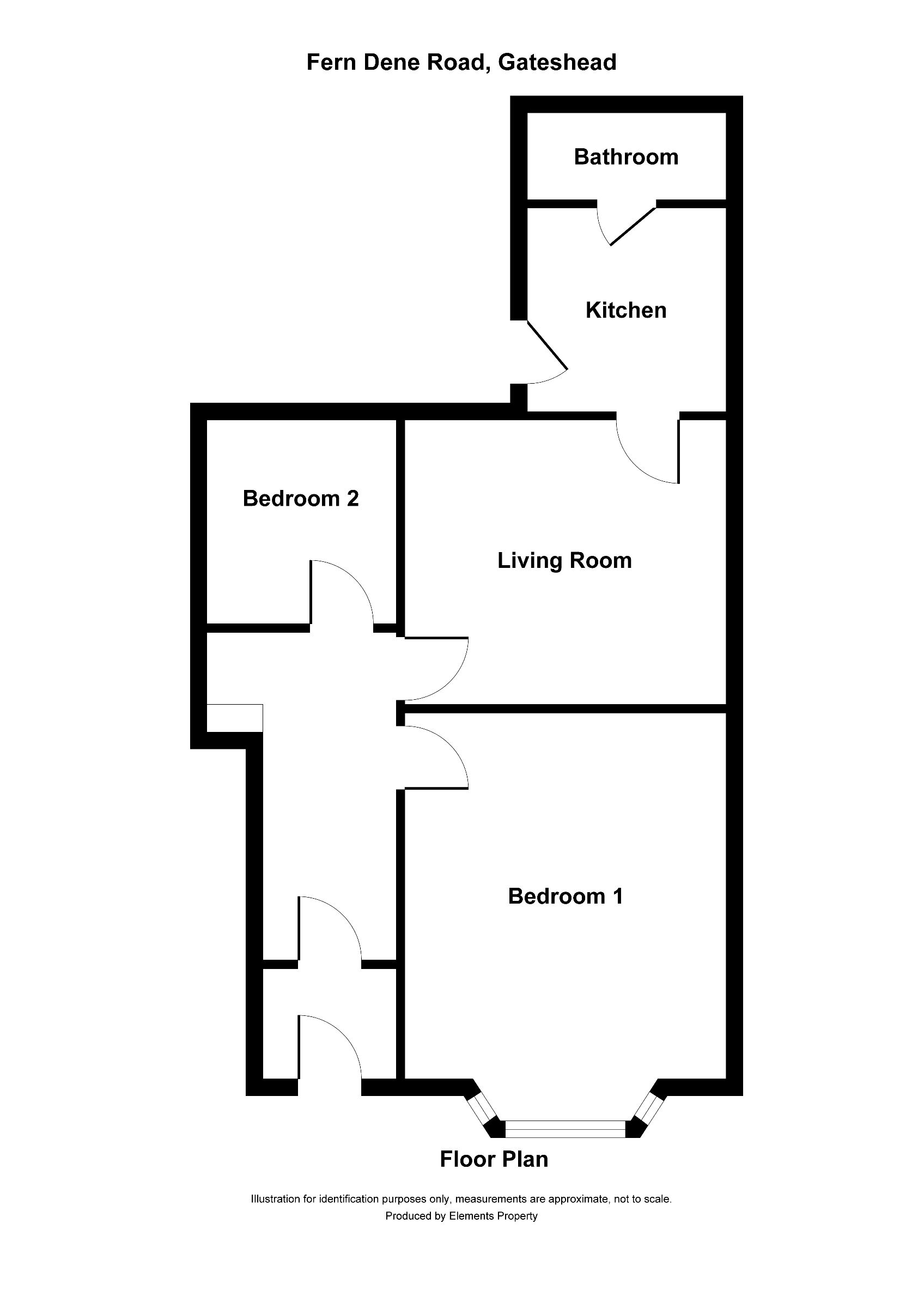 2 bed flat for sale in Fern Dene Road, Gateshead - Property floorplan