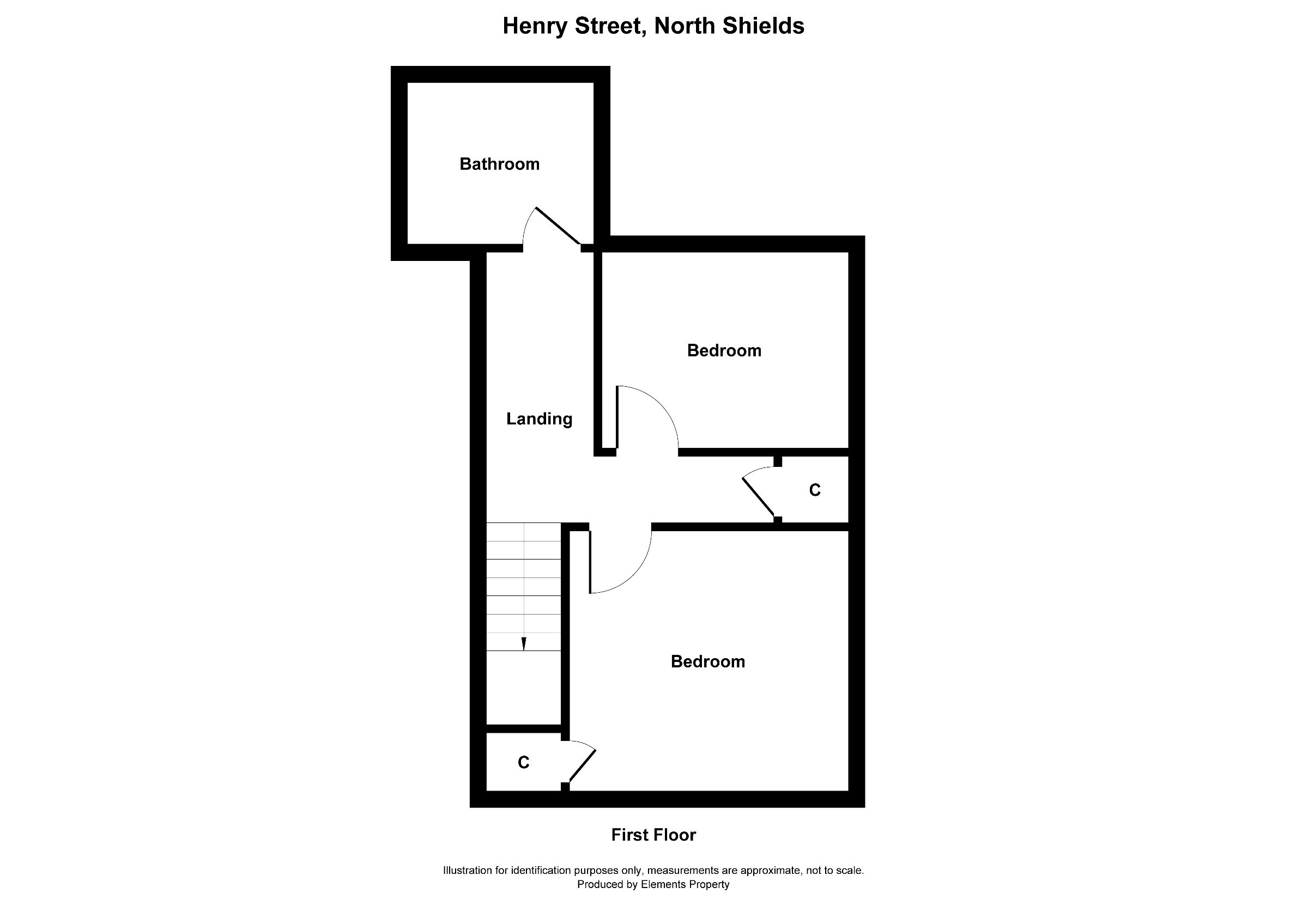 2 bed terraced house for sale in Henry Street, North Shields - Property floorplan