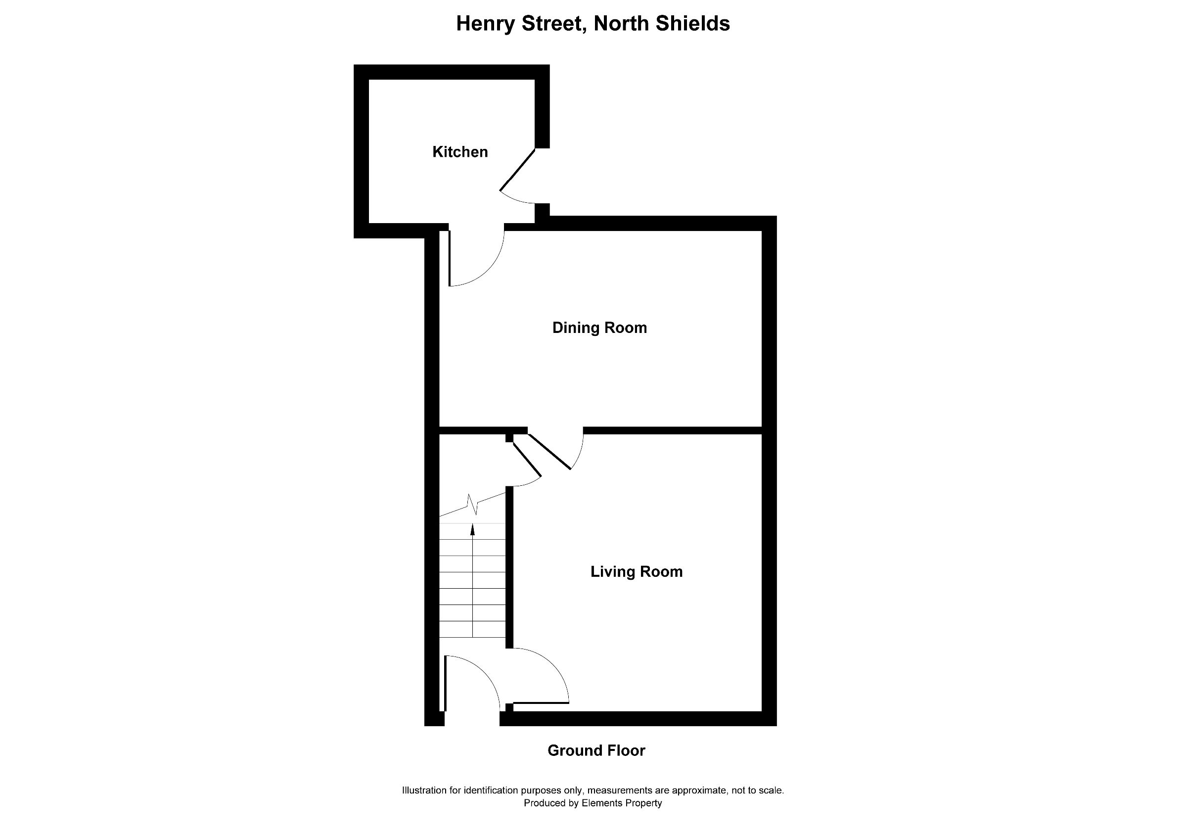 2 bed terraced house for sale in Henry Street, North Shields - Property floorplan