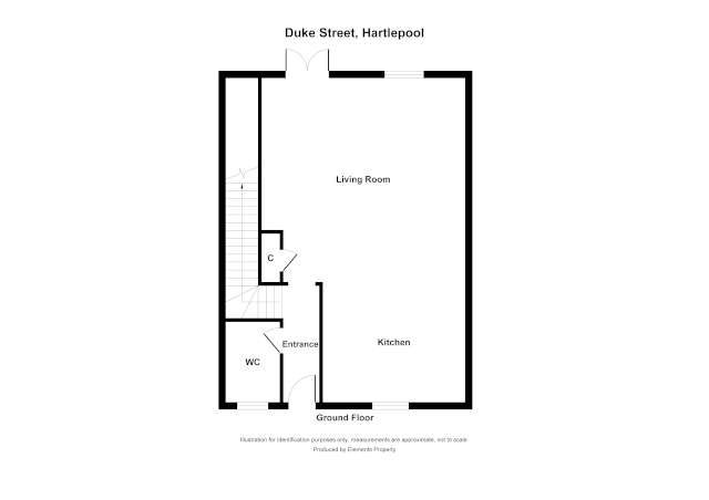 2 bed terraced house for sale in Duke Street, Hartlepool - Property floorplan