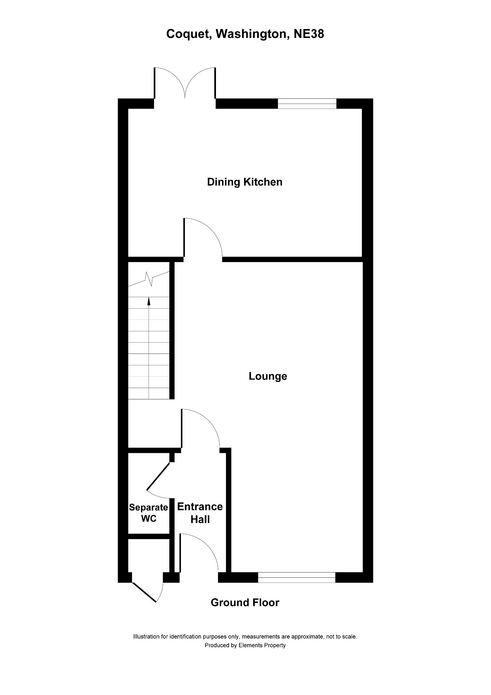 3 bed terraced house for sale in Coquet, Washington - Property floorplan