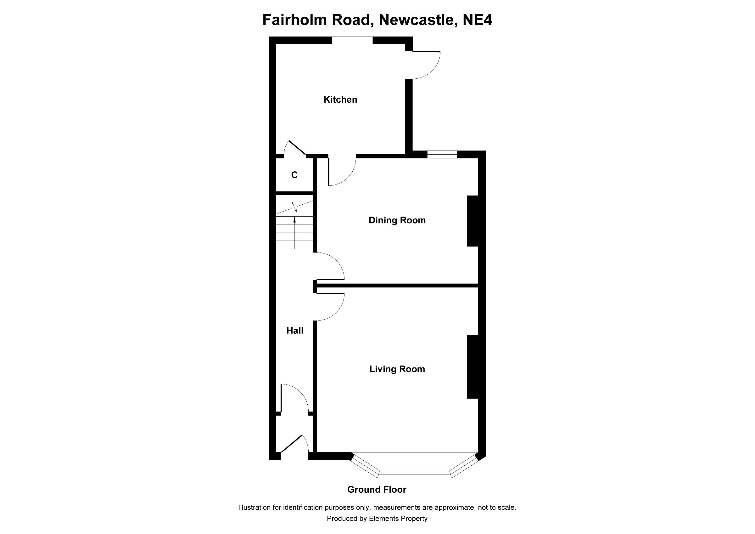 3 bed terraced house for sale in Fairholm Road, Newcastle upon Tyne - Property floorplan