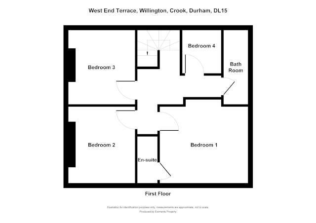 4 bed terraced house for sale in West End Terrace, Crook - Property floorplan
