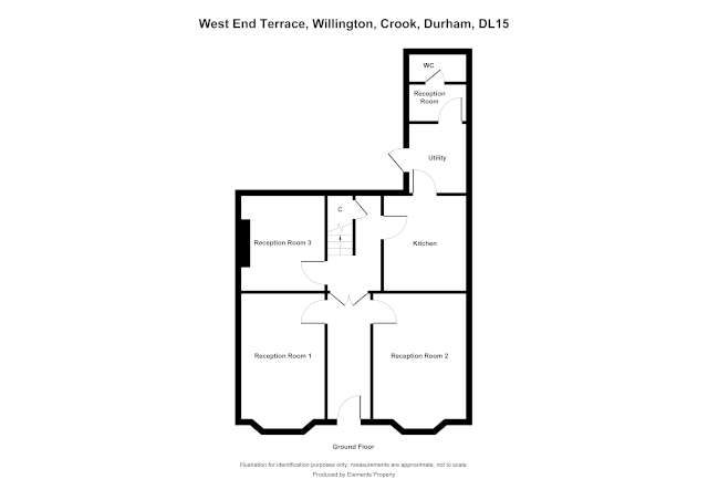 4 bed terraced house for sale in West End Terrace, Crook - Property floorplan