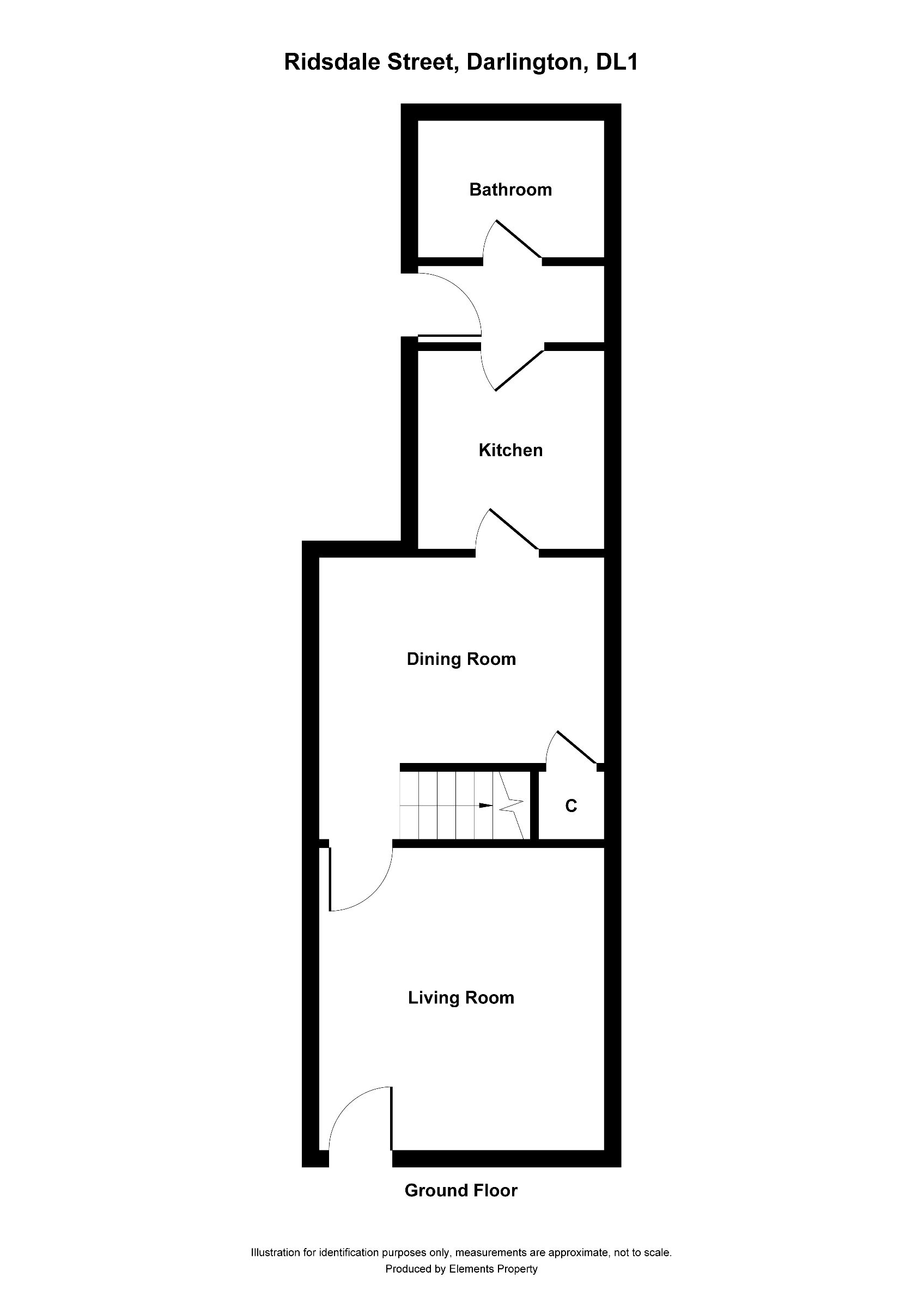 2 bed end of terrace house for sale in Ridsdale Street, Darlington - Property floorplan