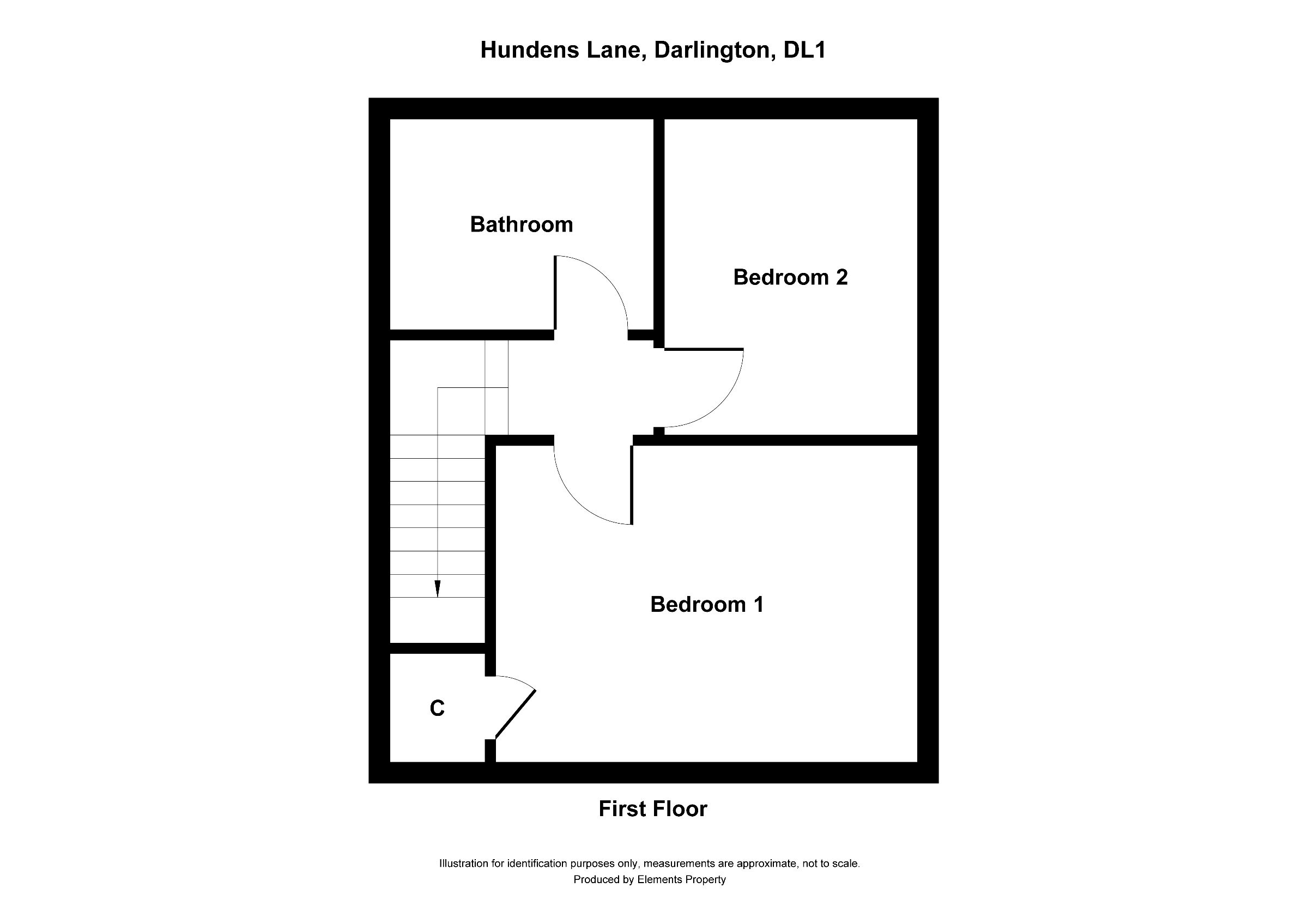 2 bed end of terrace house for sale in Hundens Lane, Darlington - Property floorplan
