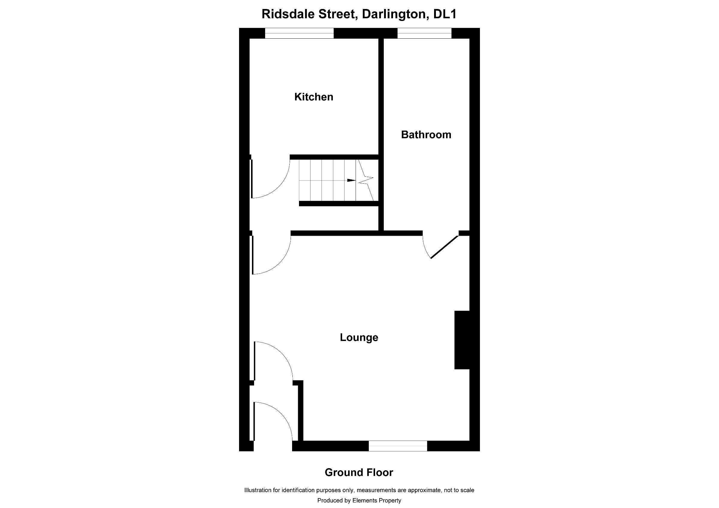 2 bed terraced house for sale in Ridsdale Street, Darlington - Property floorplan