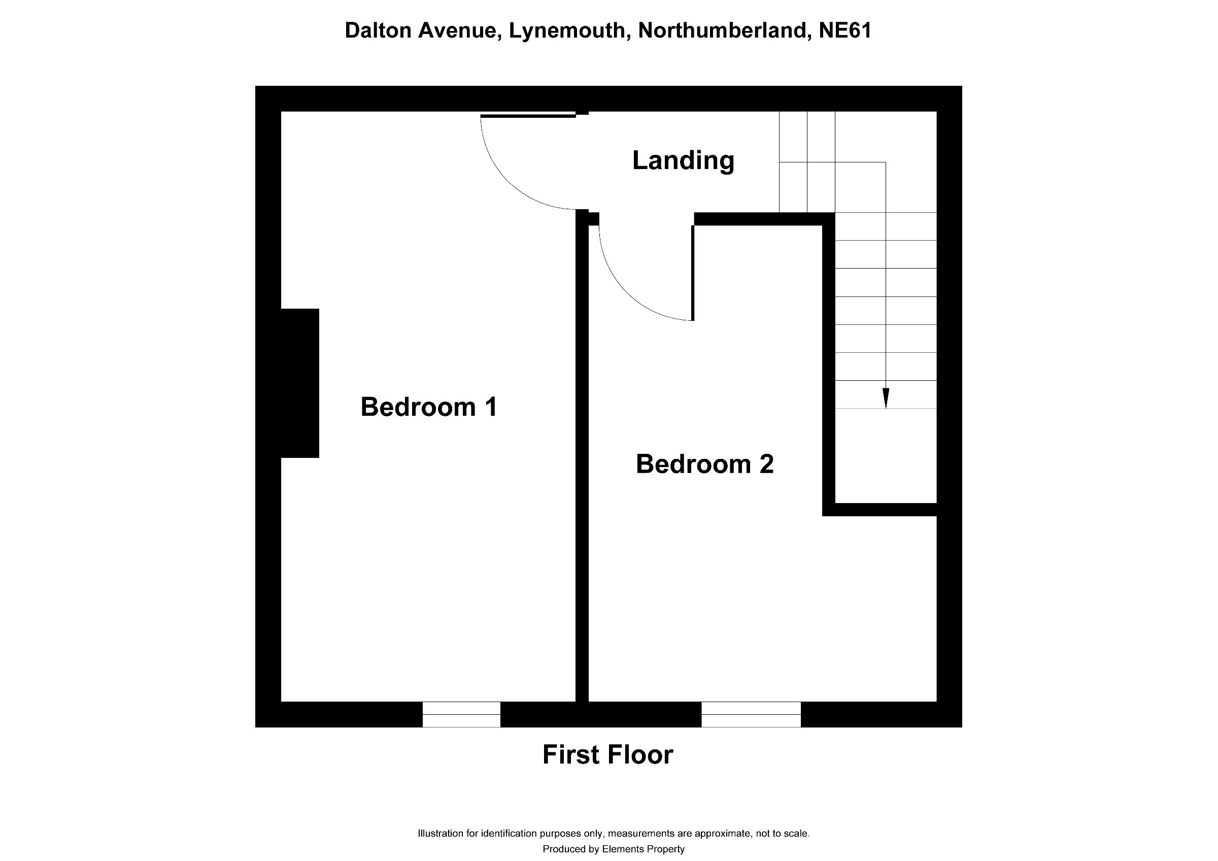 2 bed terraced house for sale in Dalton Avenue, Morpeth - Property floorplan