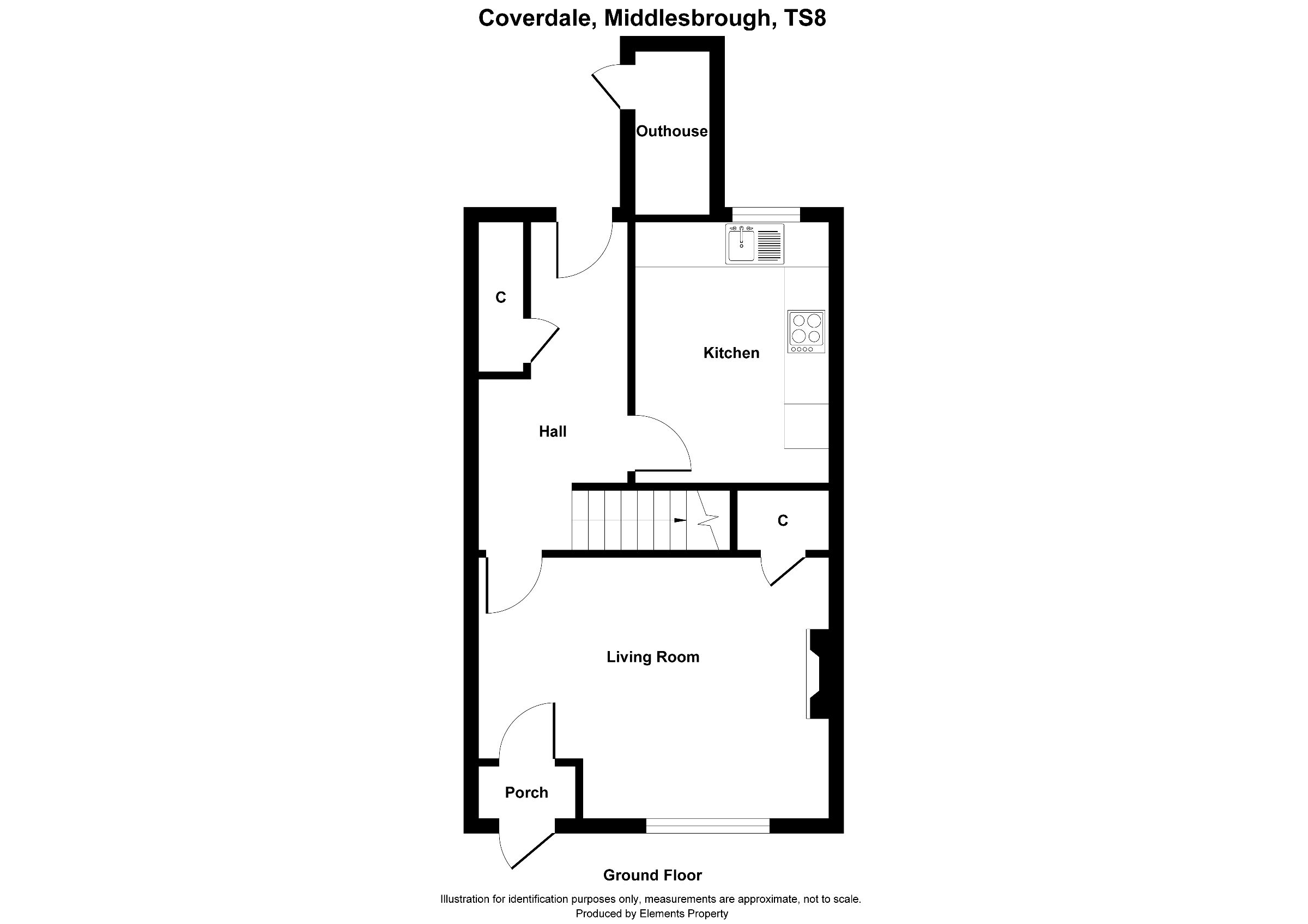 3 bed terraced house for sale in Coverdale, Middlesbrough - Property floorplan