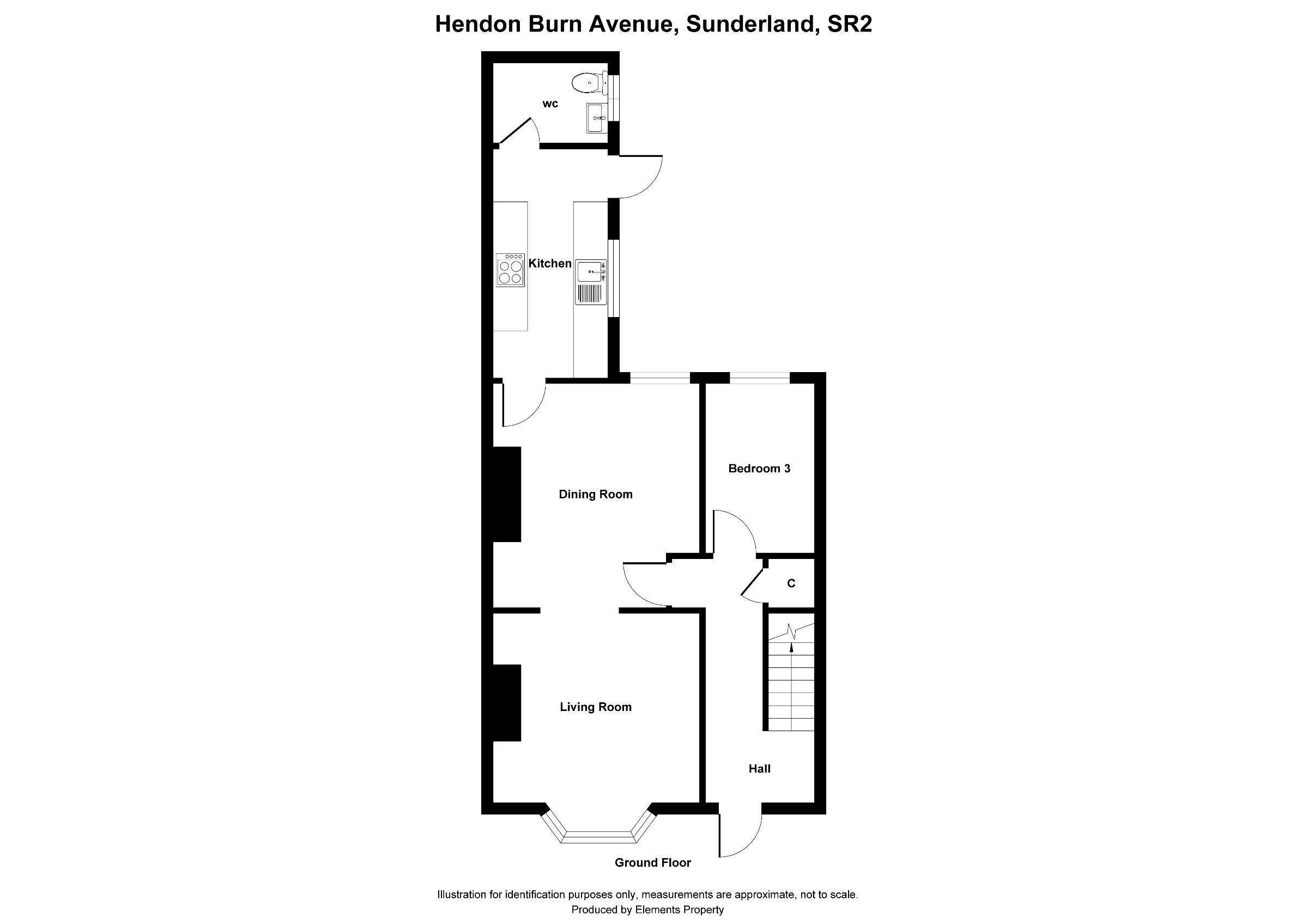 3 bed terraced house for sale in Hendon Burn Avenue, Sunderland - Property floorplan