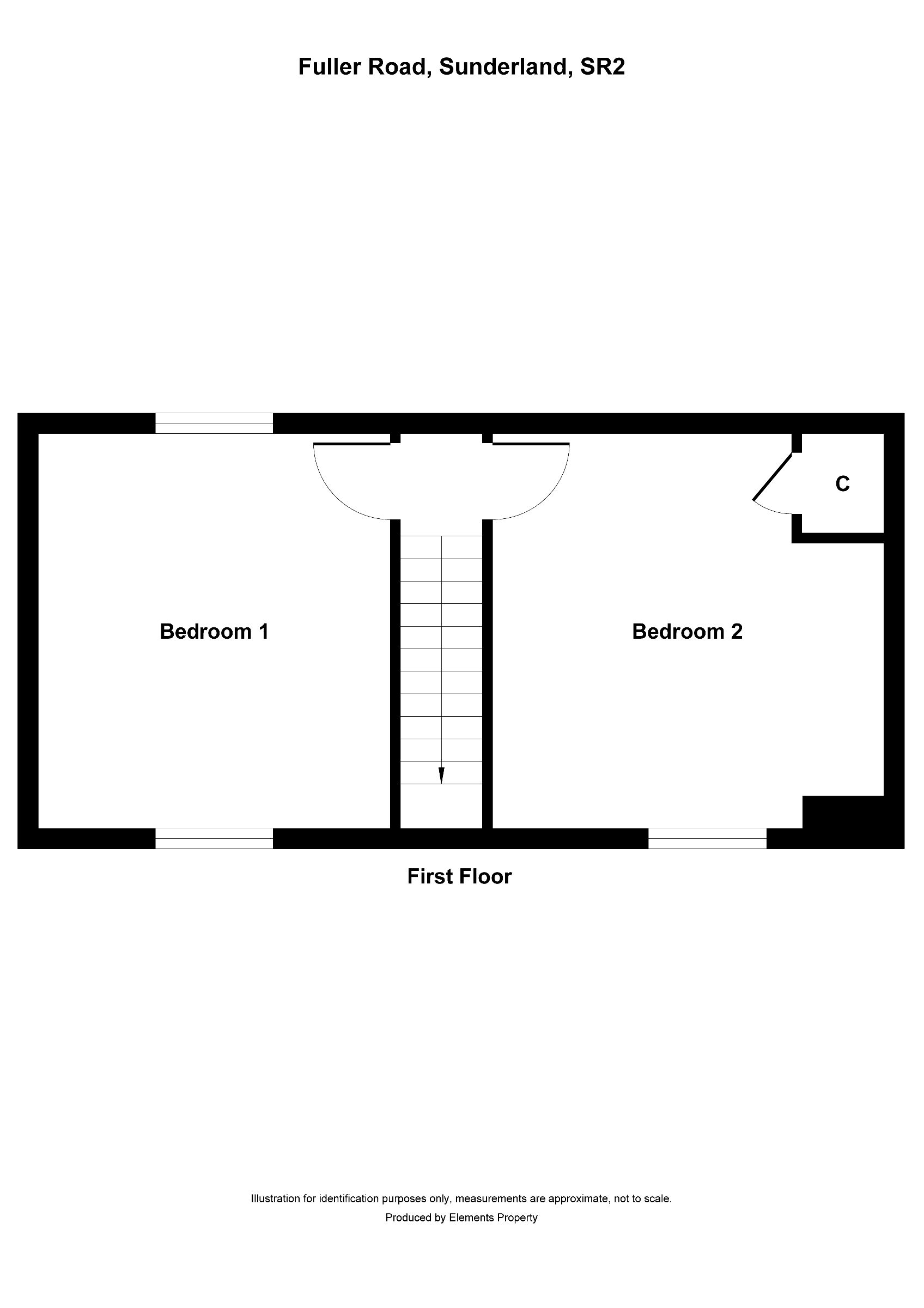2 bed end of terrace house for sale in Fuller Road, Sunderland - Property floorplan