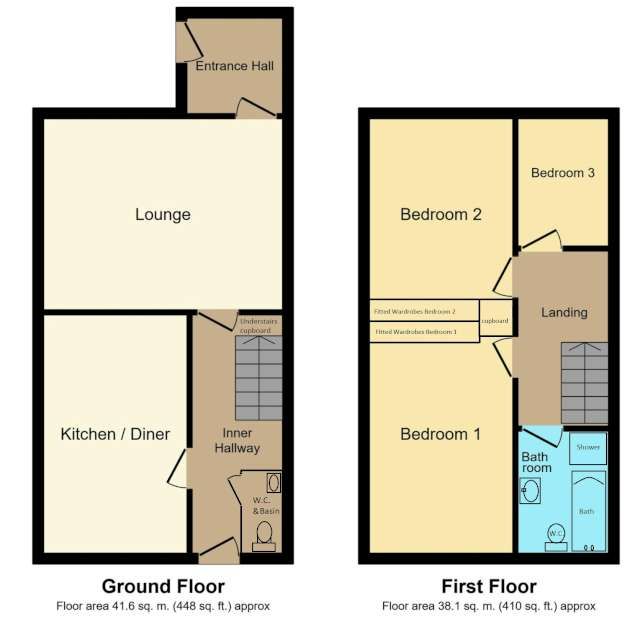 3 bed terraced house to rent in Skegness Parade, Hebburn - Property floorplan