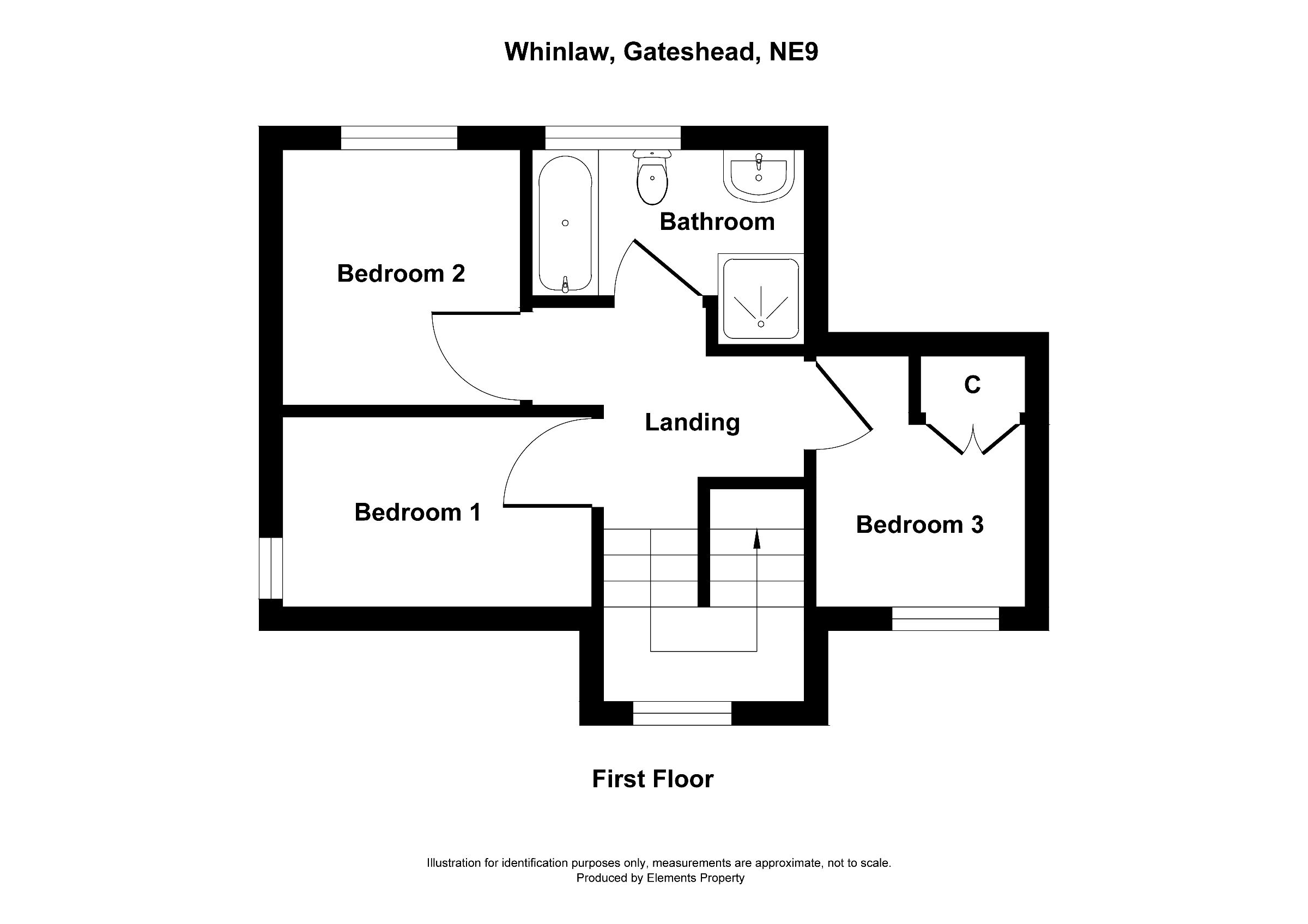 3 bed terraced house to rent in Whinlaw, Gateshead - Property floorplan