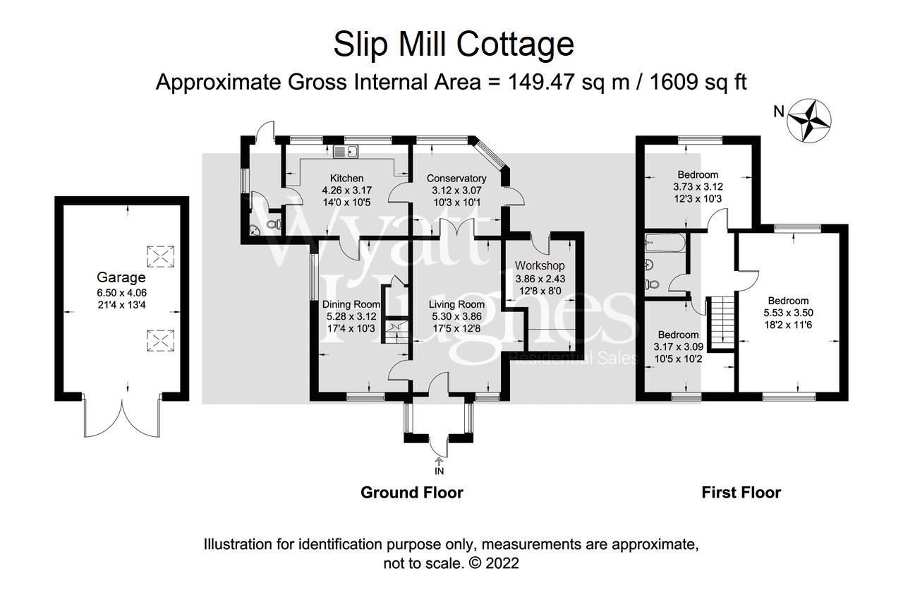 3 bed detached house for sale in Slip Mill Lane, Hawkhurst - Property Floorplan
