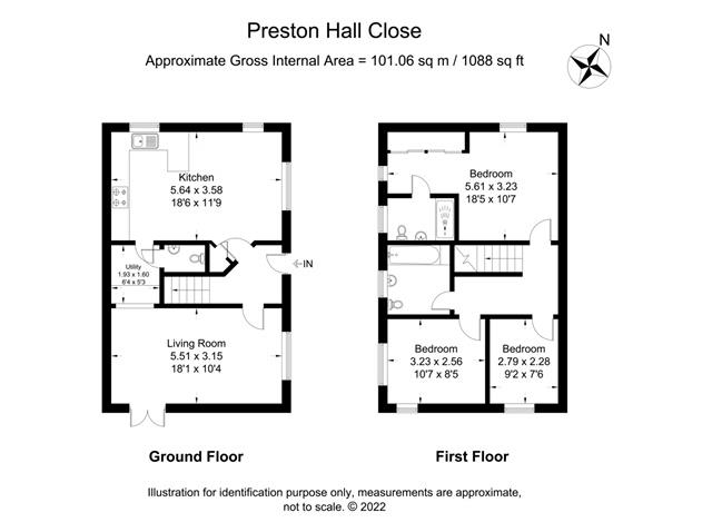 3 bed detached house for sale in Preston Hall Close, Bexhill - Property Floorplan