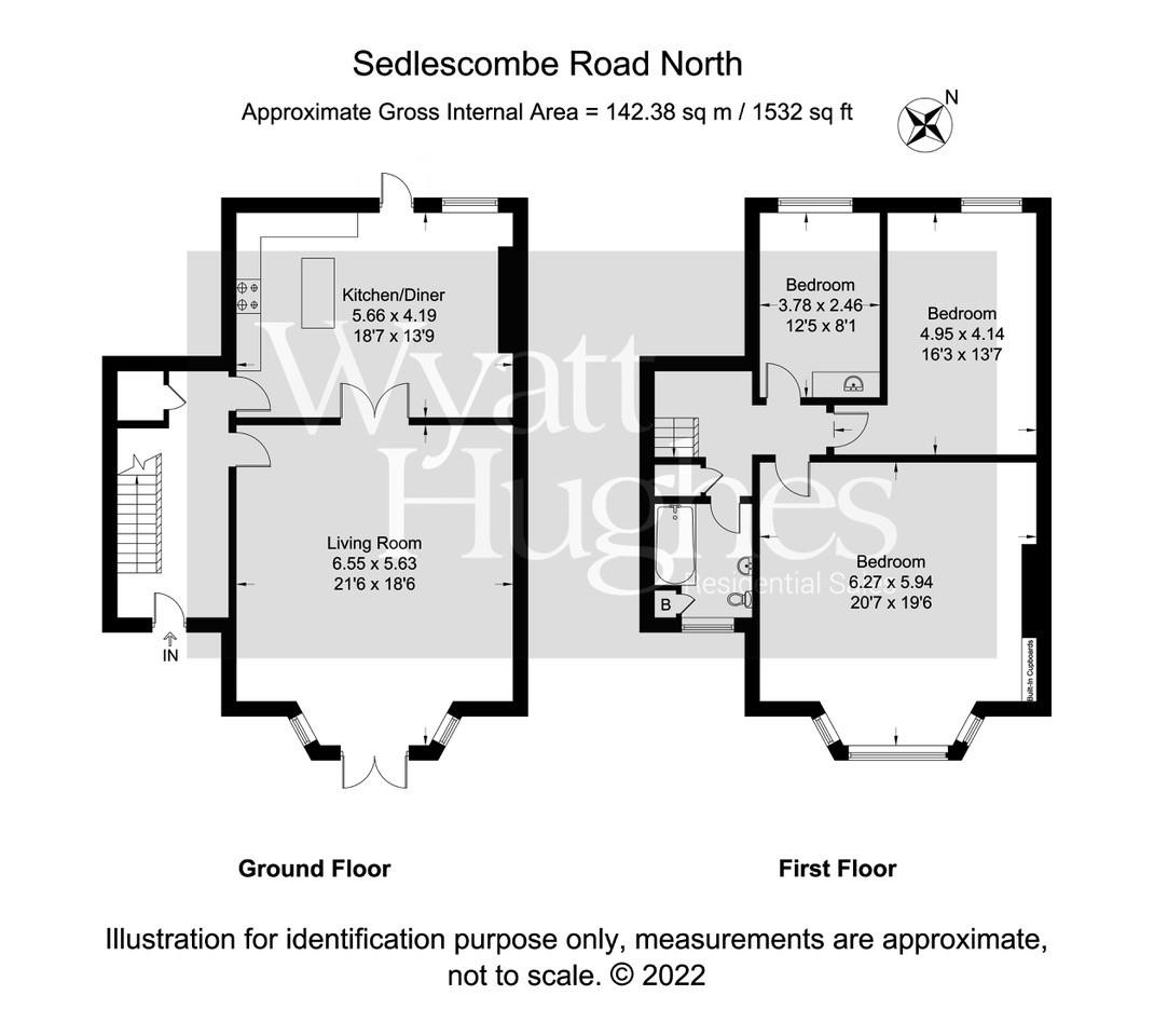 3 bed terraced house for sale in Sedlescombe Road North, St. Leonards-On-Sea - Property Floorplan