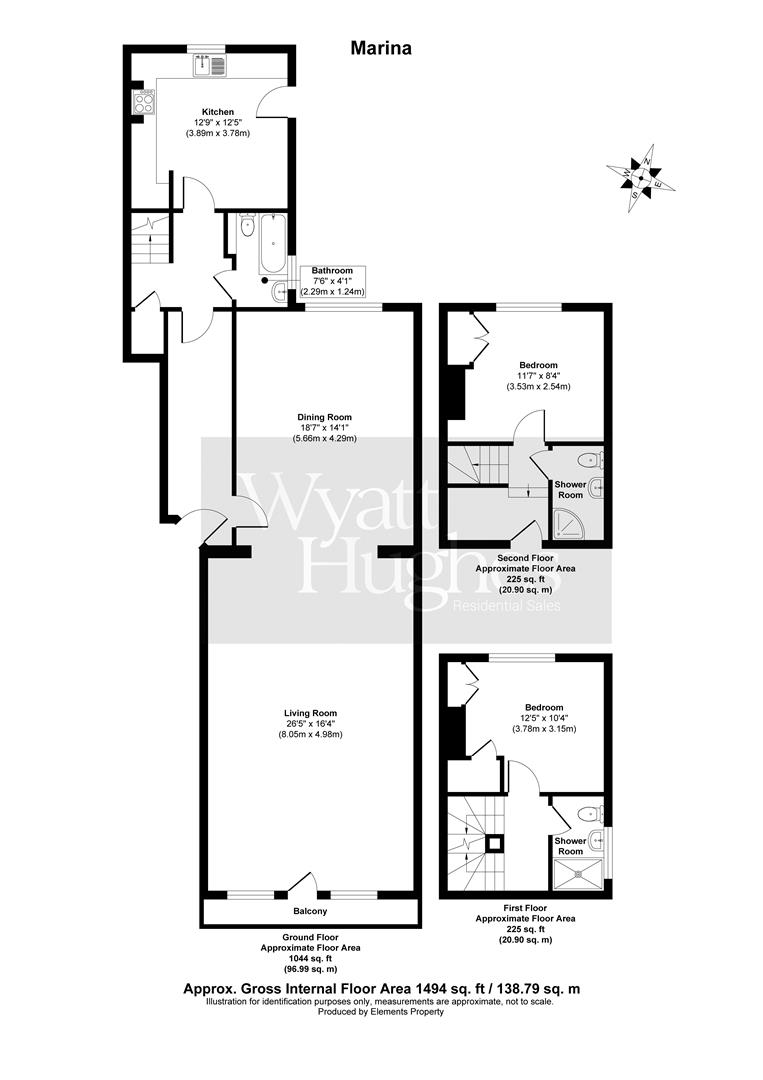 2 bed flat for sale in Marina, St. Leonards-On-Sea - Property Floorplan