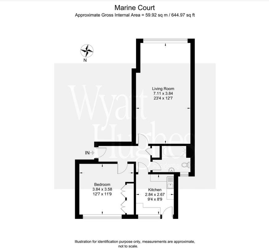 1 bed flat for sale in Marine Court, St. Leonards-On-Sea - Property Floorplan