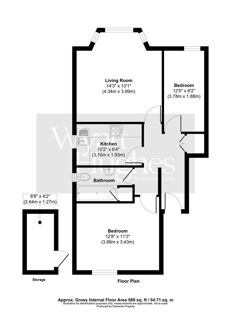 2 bed flat for sale in Church Road, St. Leonards-On-Sea - Property Floorplan