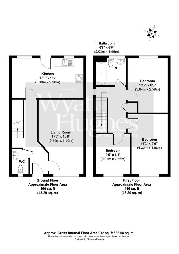 3 bed semi-detached house for sale in Farthing Hill, Ticehurst - Property Floorplan