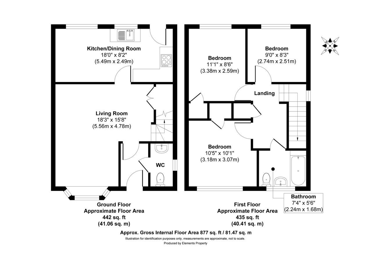 3 bed semi-detached house for sale in High Street, Etchingham - Property Floorplan
