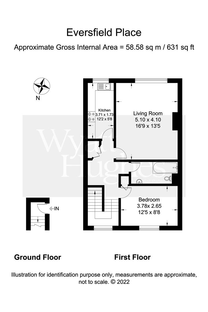 1 bed flat for sale in Eversfield Place, St. Leonards-On-Sea - Property Floorplan