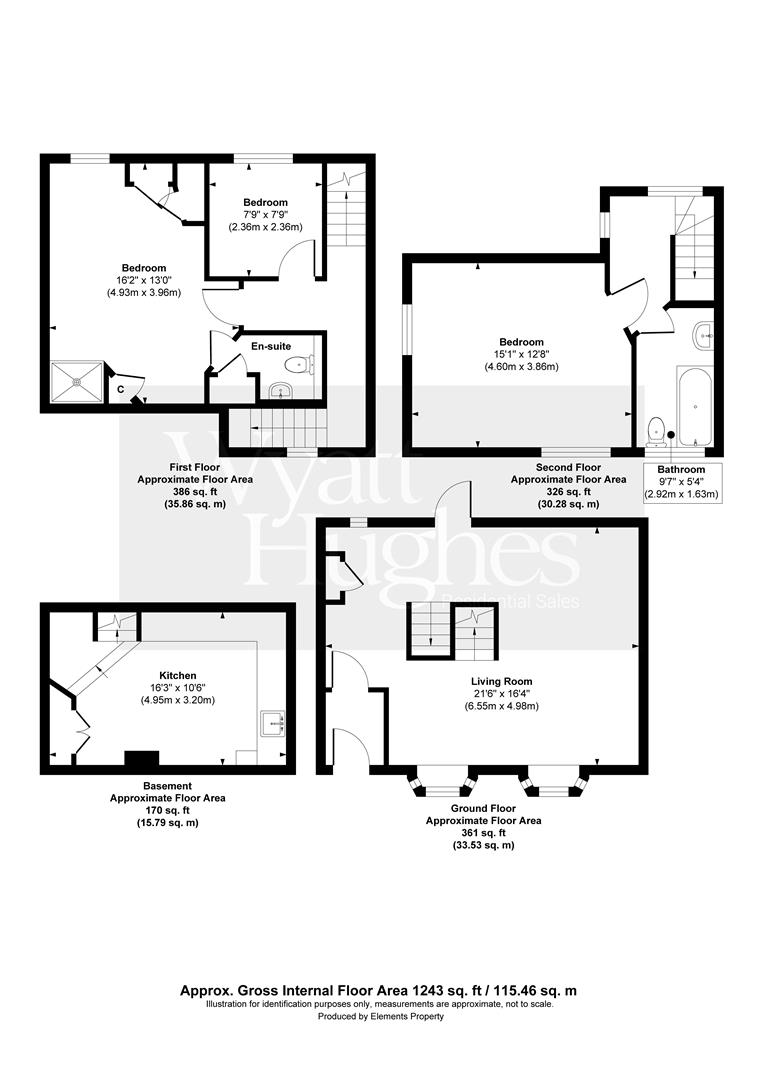 3 bed terraced house for sale in Market Passage, Hastings - Property Floorplan