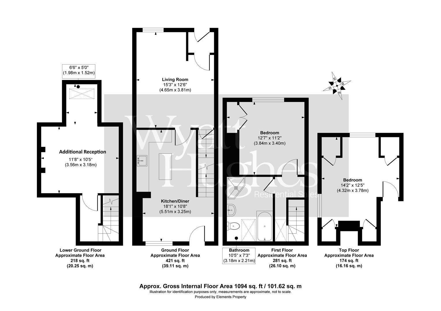 2 bed house for sale in Three Leg Cross, Ticehurst - Property Floorplan
