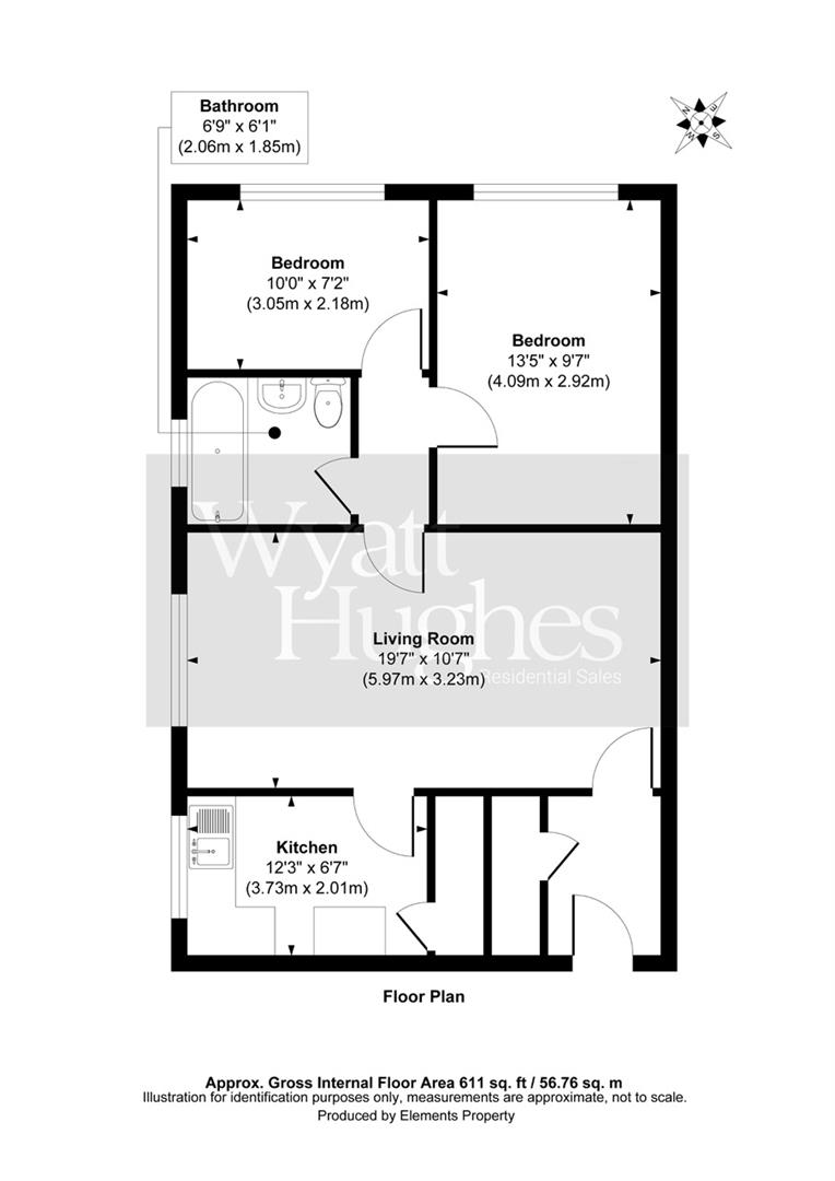 2 bed apartment for sale in Holmesdale Court, Hastings - Property Floorplan