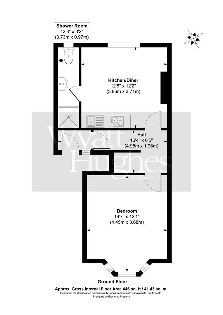 1 bed flat for sale in Priory Road, Hastings - Property Floorplan