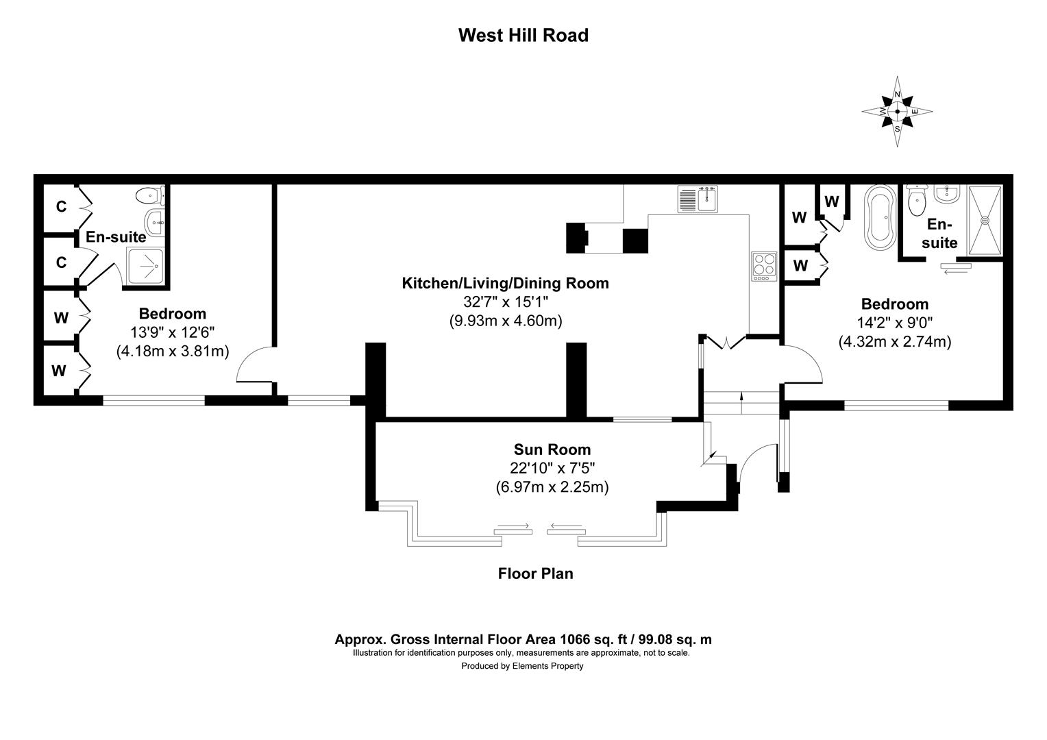2 bed apartment for sale in West Hill Road, St. Leonards-On-Sea - Property Floorplan