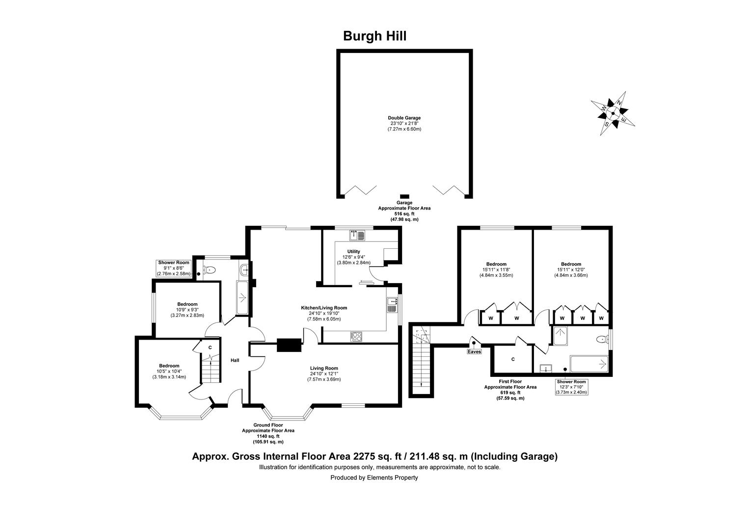 4 bed detached bungalow for sale in Burgh Hill, Etchingham - Property Floorplan