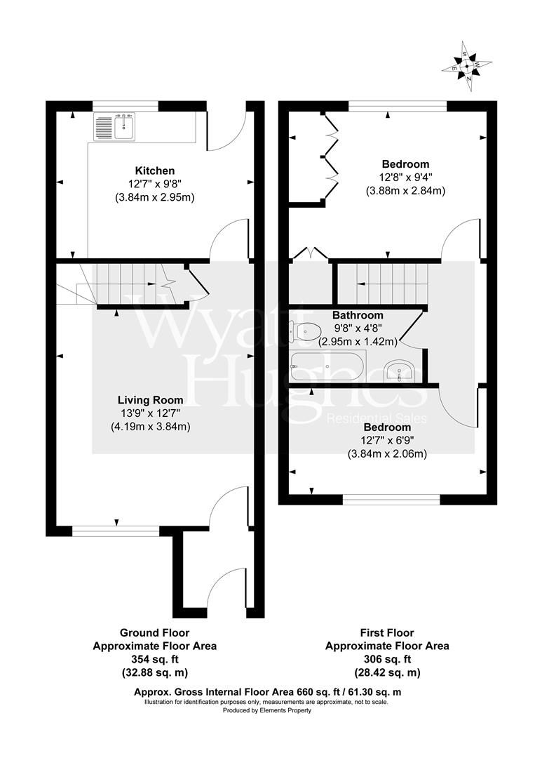 2 bed terraced house for sale in Warren Close, St. Leonards-On-Sea - Property Floorplan