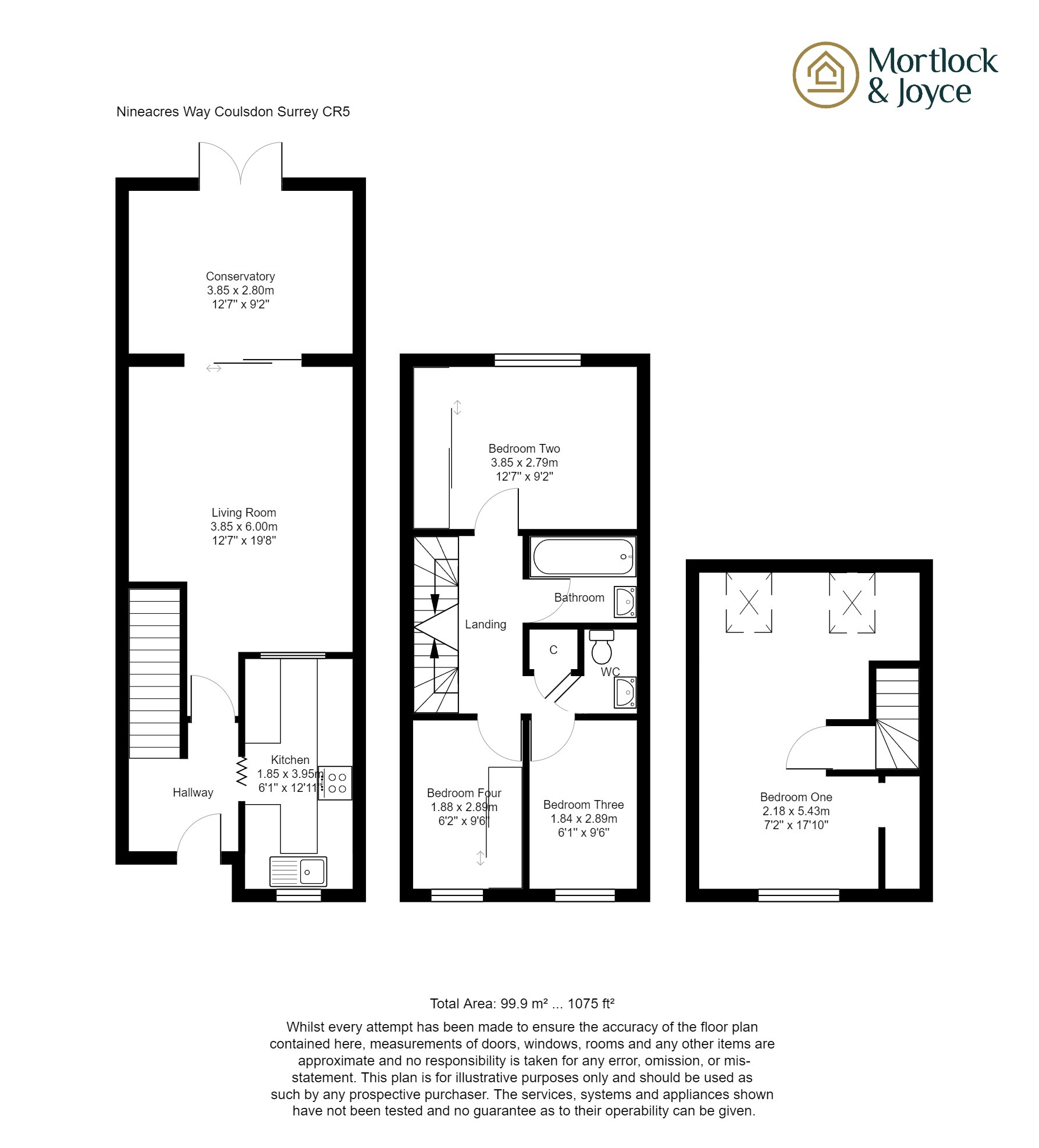 4 bed terraced house for sale in Nineacres Way, Coulsdon - Property floorplan