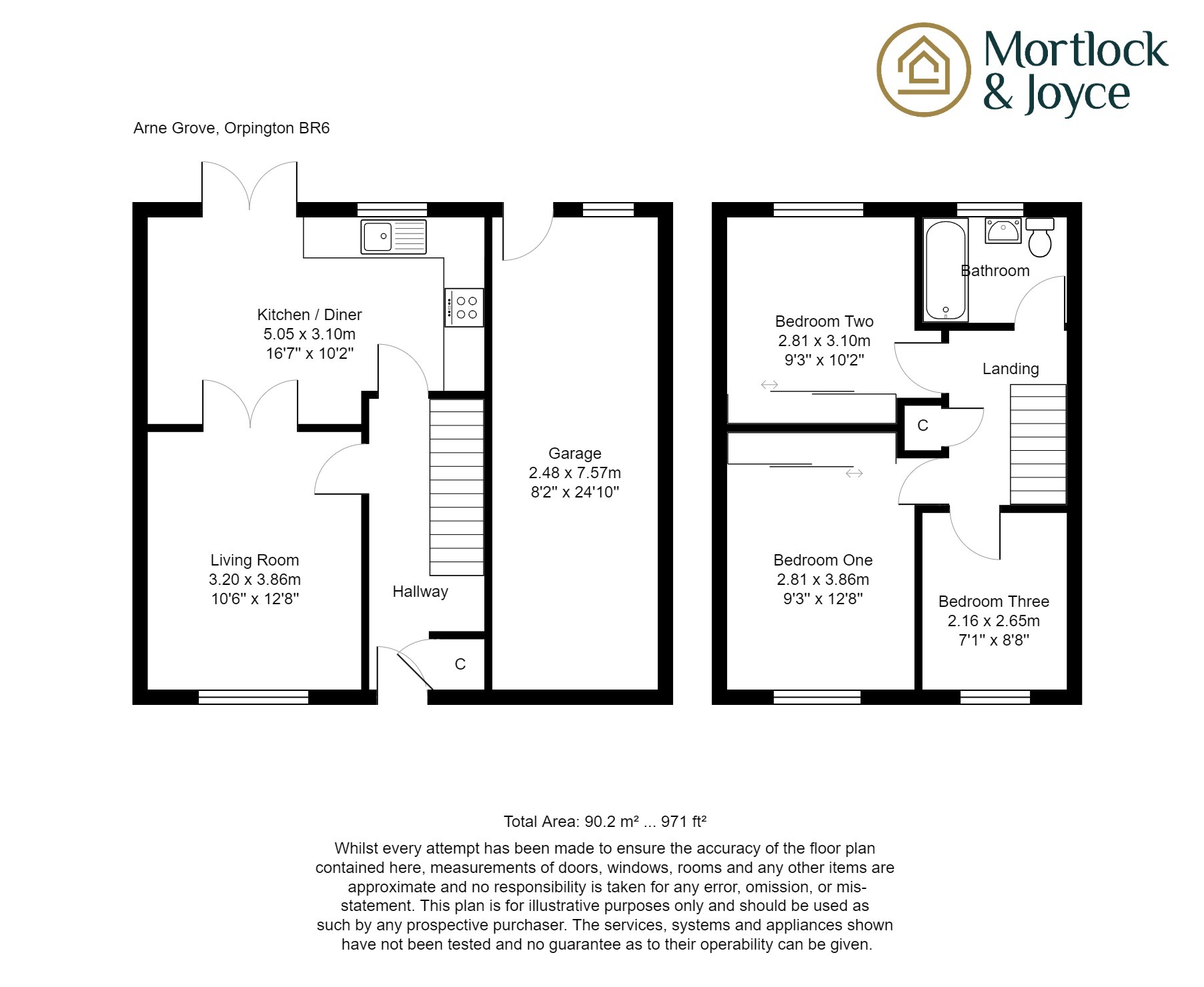 3 bed semi-detached house for sale in Arne Grove, Orpington - Property floorplan