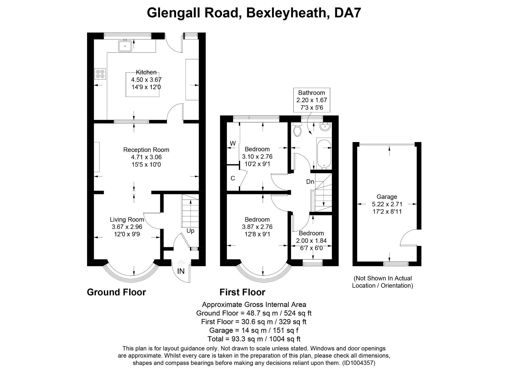 3 bed terraced house to rent in Glengall Road, Bexleyheath - Property floorplan