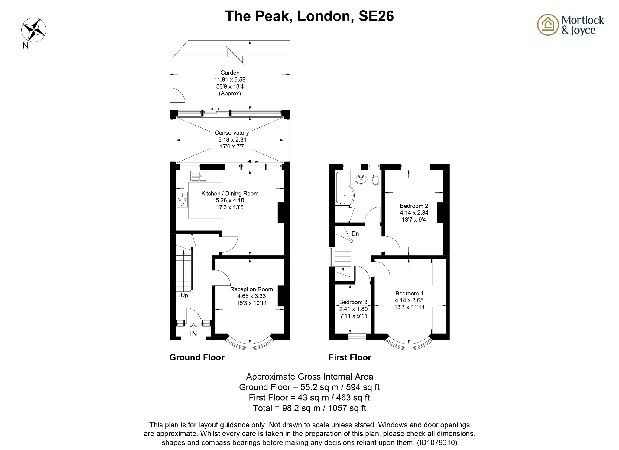 3 bed semi-detached house for sale in The Peak, London - Property floorplan