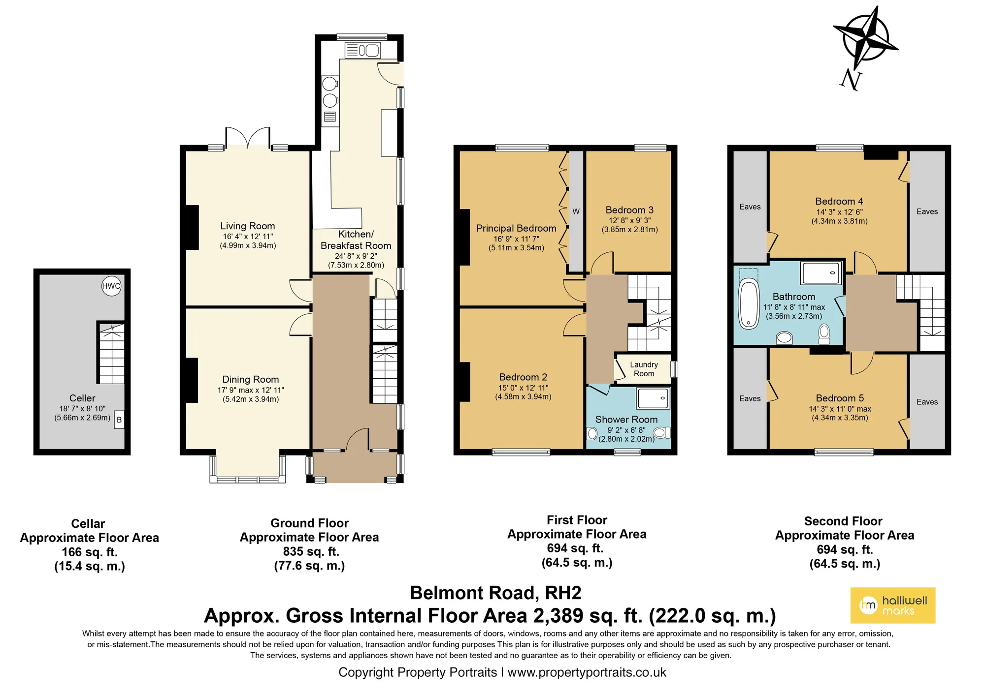 5 bed detached house to rent in Belmont Road, Reigate - Property Floorplan