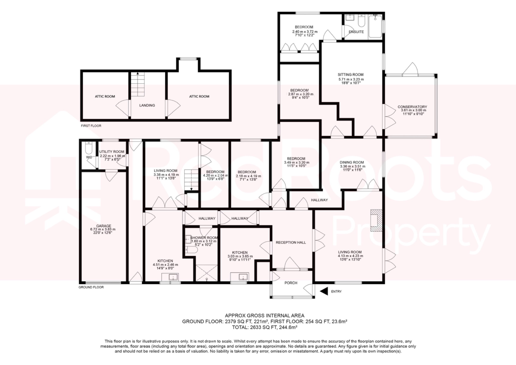 5 bed detached bungalow for sale in Barnsley Road, Barnsley - Property floorplan