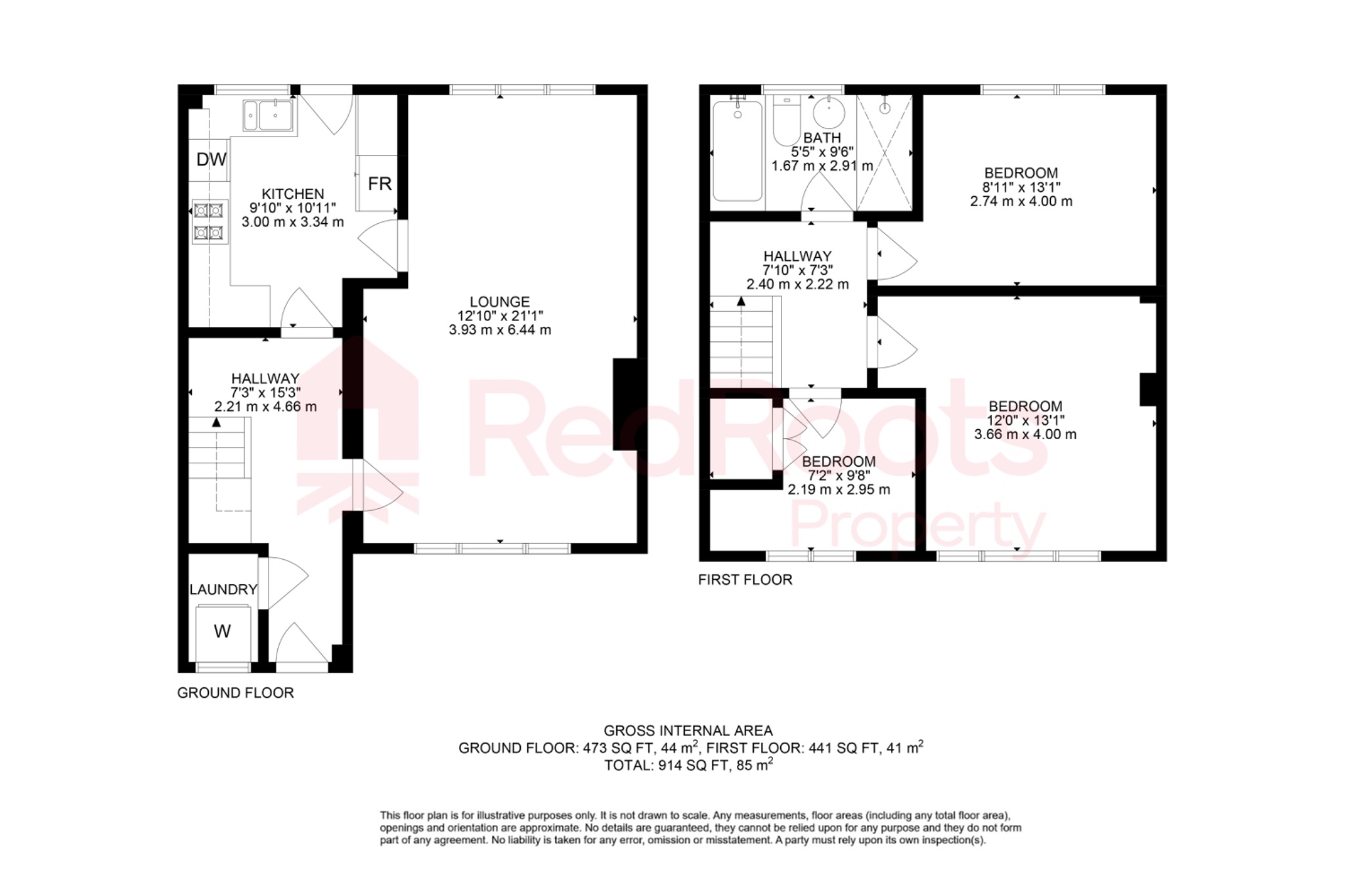 3 bed semi-detached house for sale in Bailey Crescent - Property floorplan