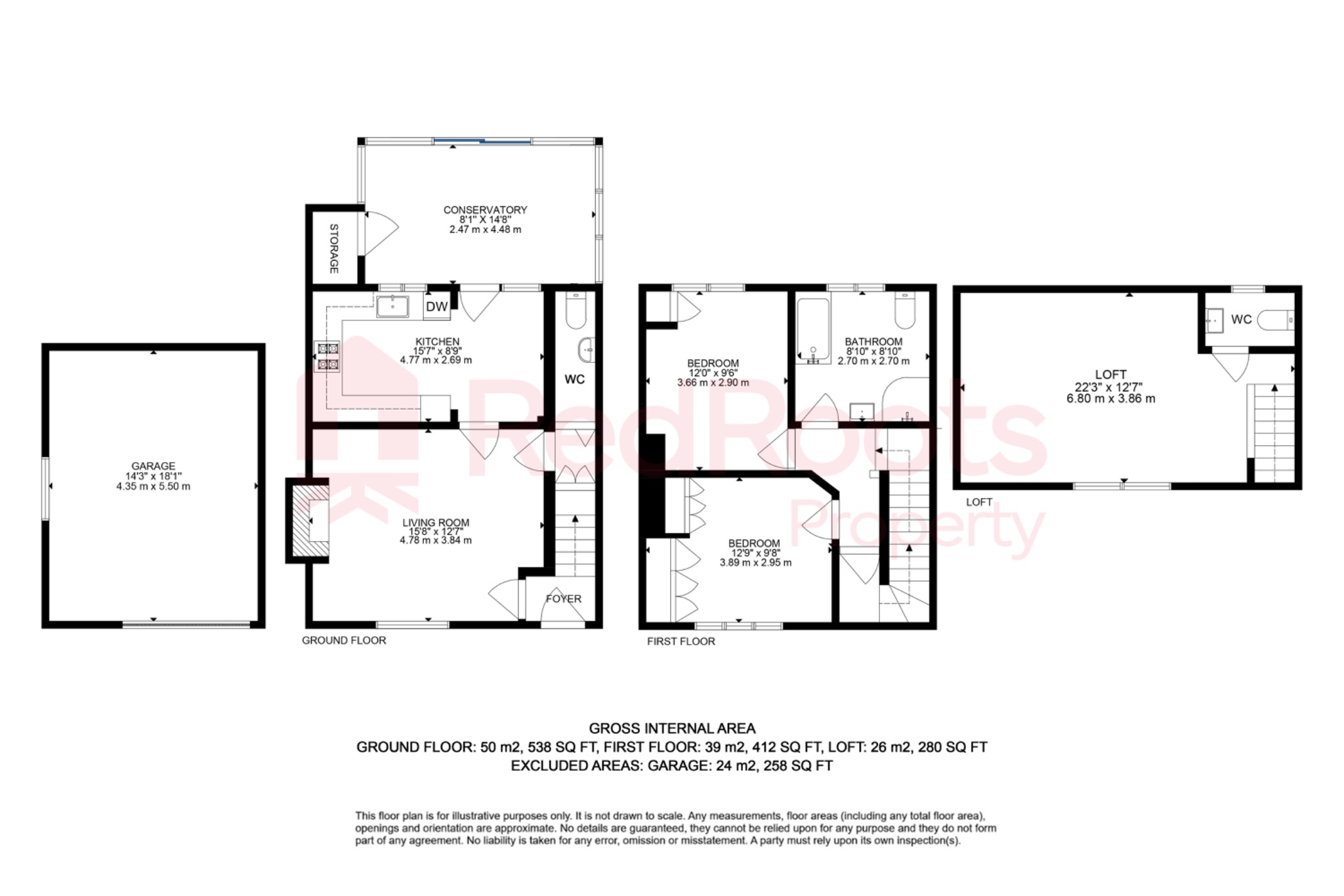 3 bed terraced house for sale in Newstead Grove - Property floorplan