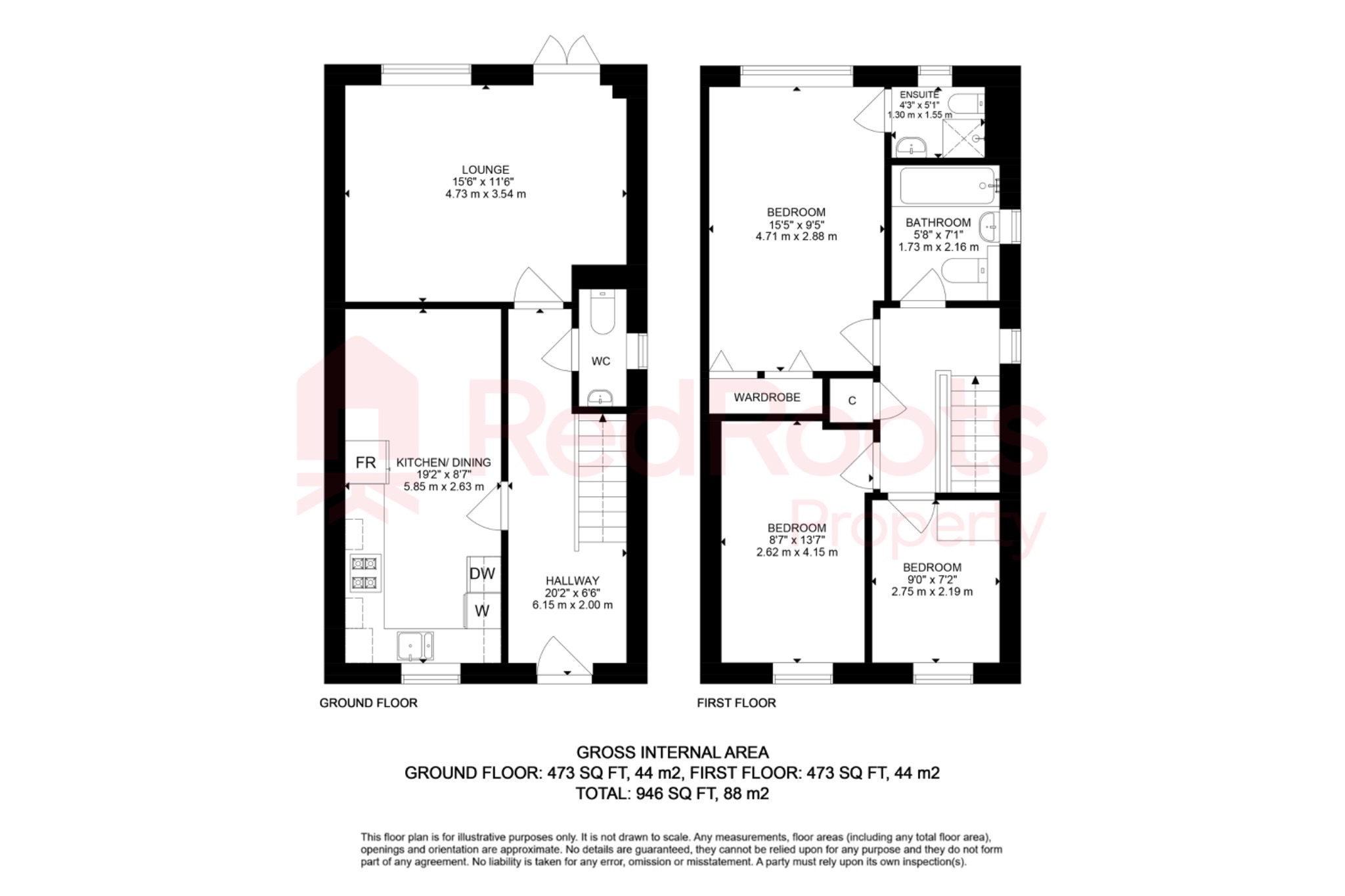 3 bed semi-detached house for sale in Highfield Road, Pontefract - Property floorplan