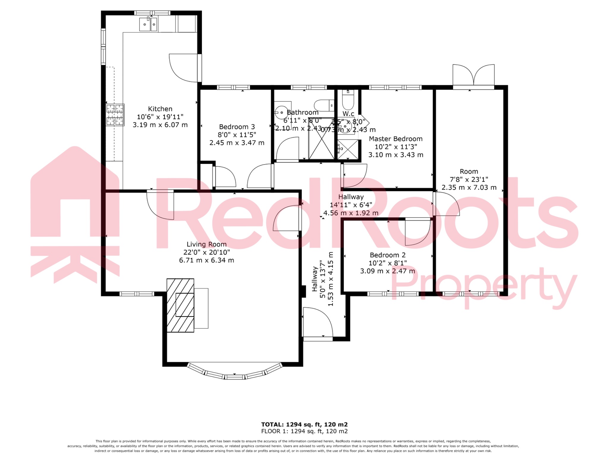 4 bed detached bungalow for sale in Doncaster, South Yorkshire, DN5 - Property floorplan